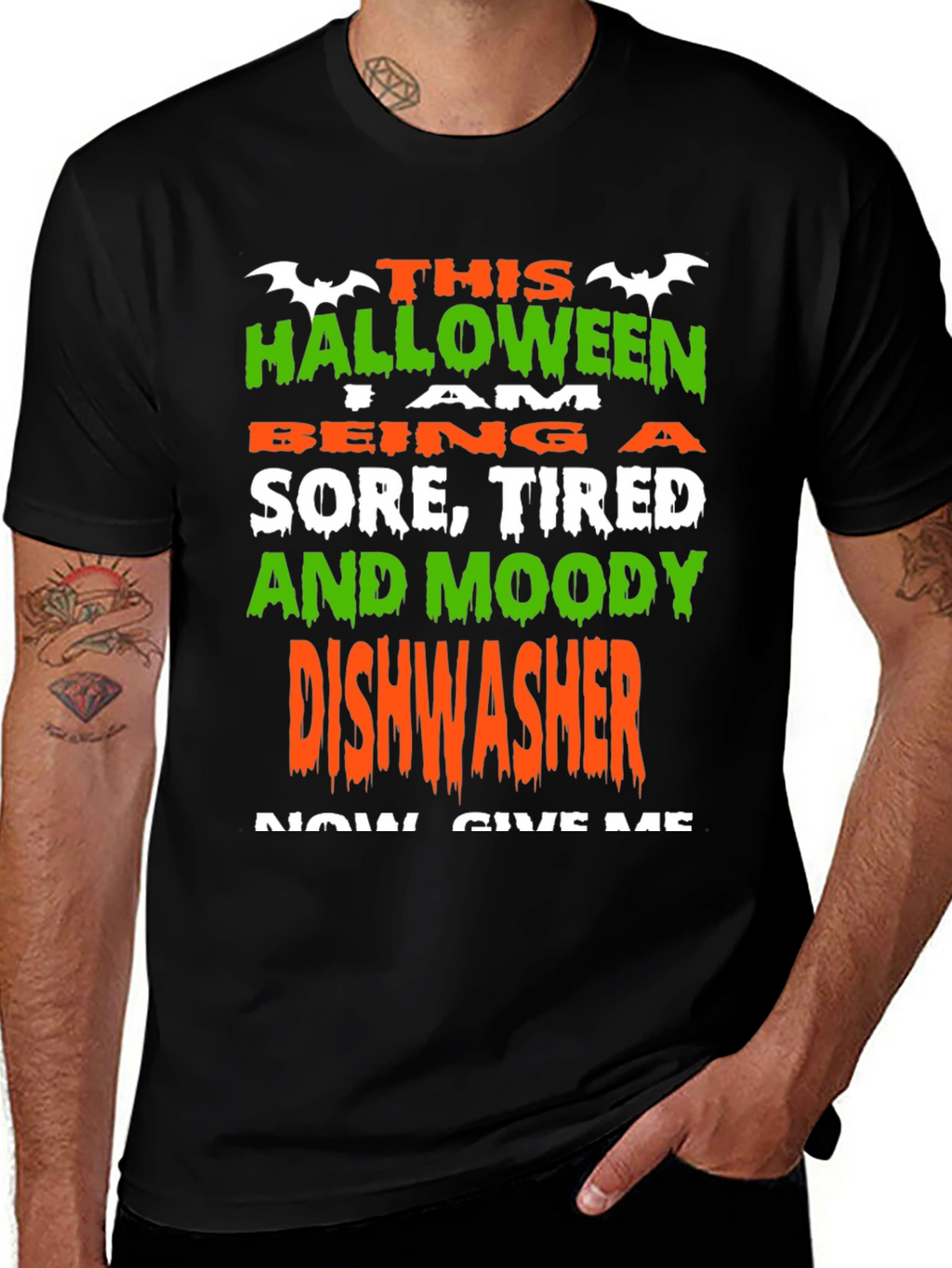 Halloween Dishwasher T-Shirt - Funny Costume Tee