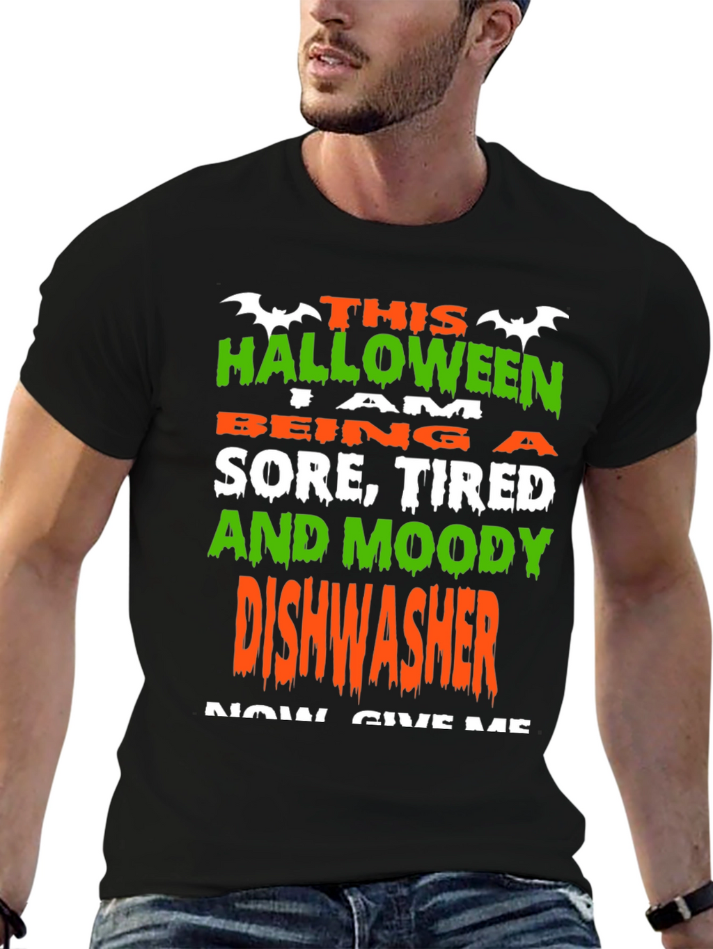 Halloween Dishwasher T-Shirt - Funny Costume Tee