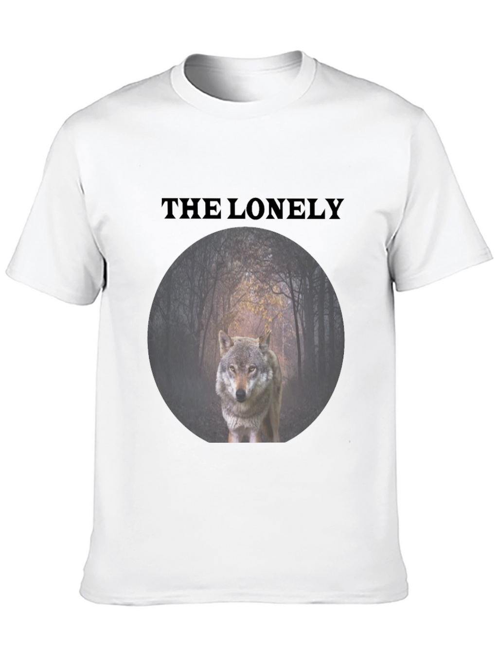 The Lonely Wolf Graphic Tee - Black Unisex T-Shirt