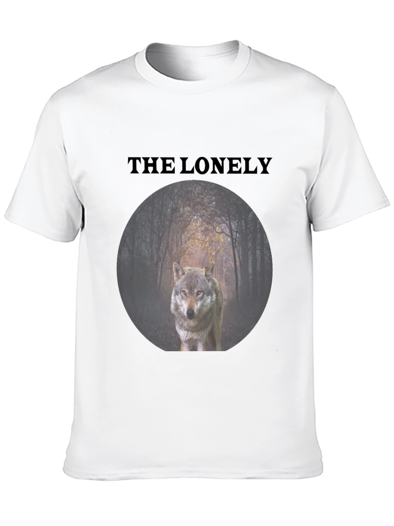 The Lonely Wolf Graphic Tee - Black Unisex T-Shirt