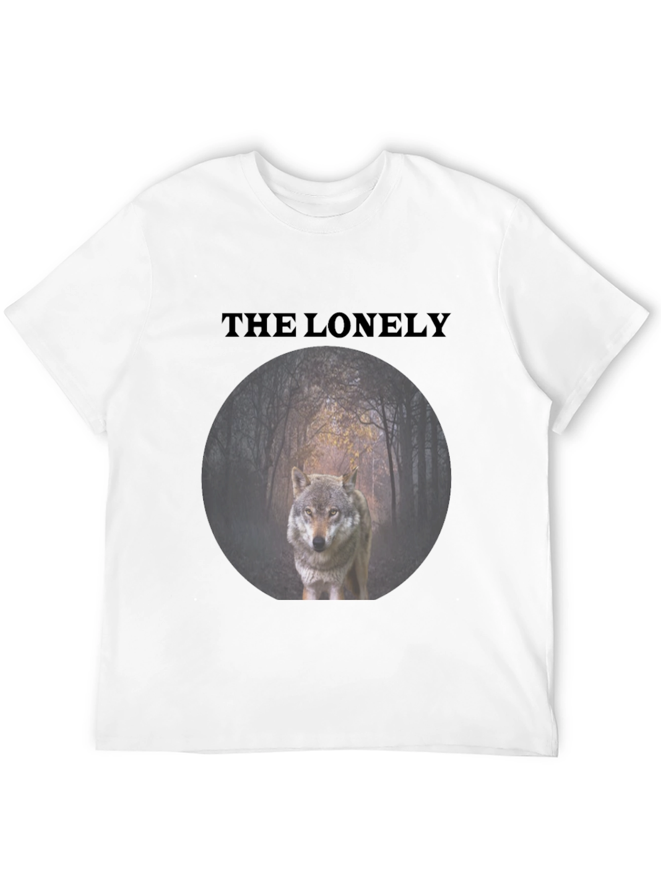 The Lonely Wolf Graphic Tee - Black Unisex T-Shirt