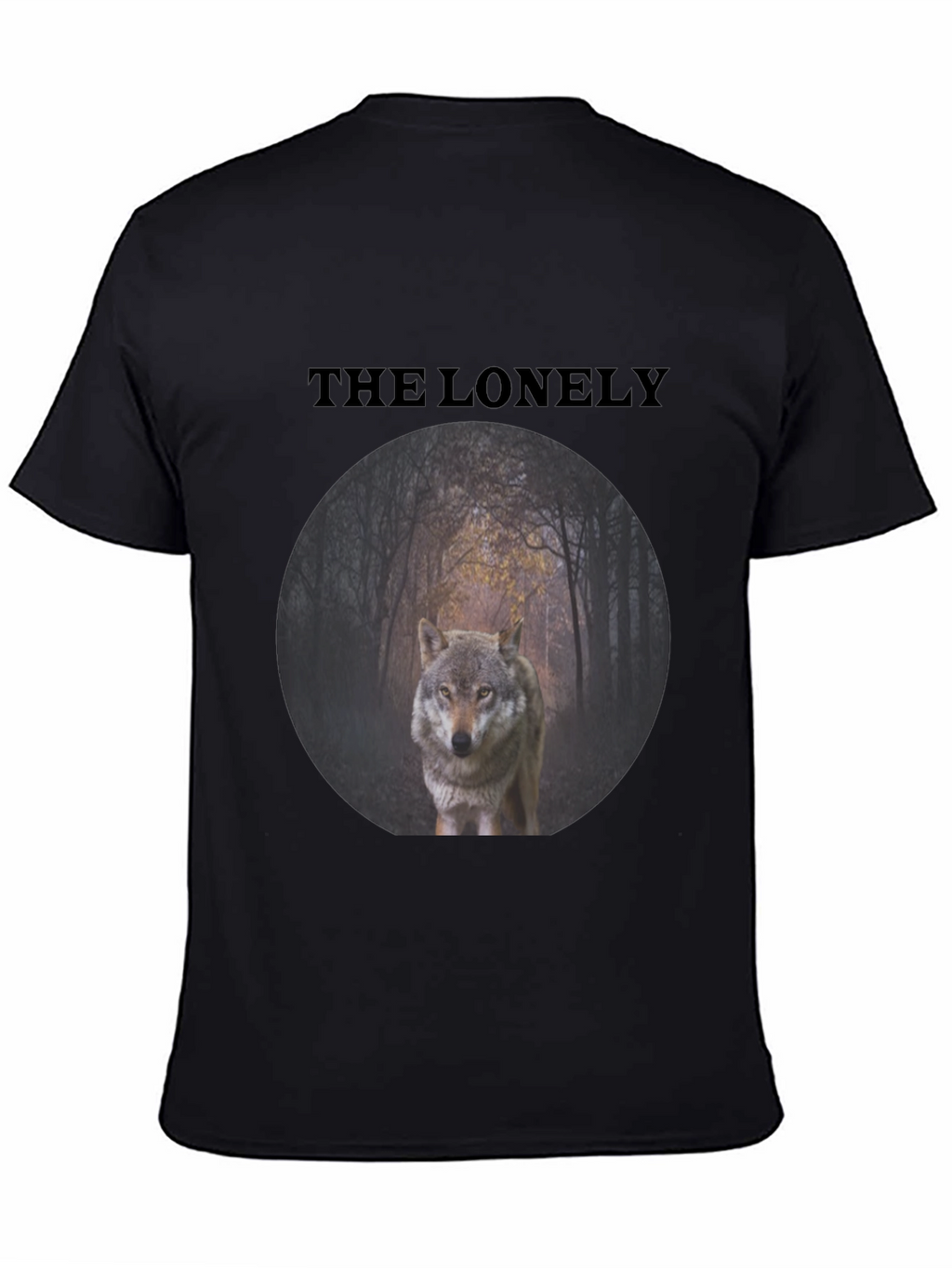 The Lonely Wolf Graphic Tee - Black Unisex T-Shirt