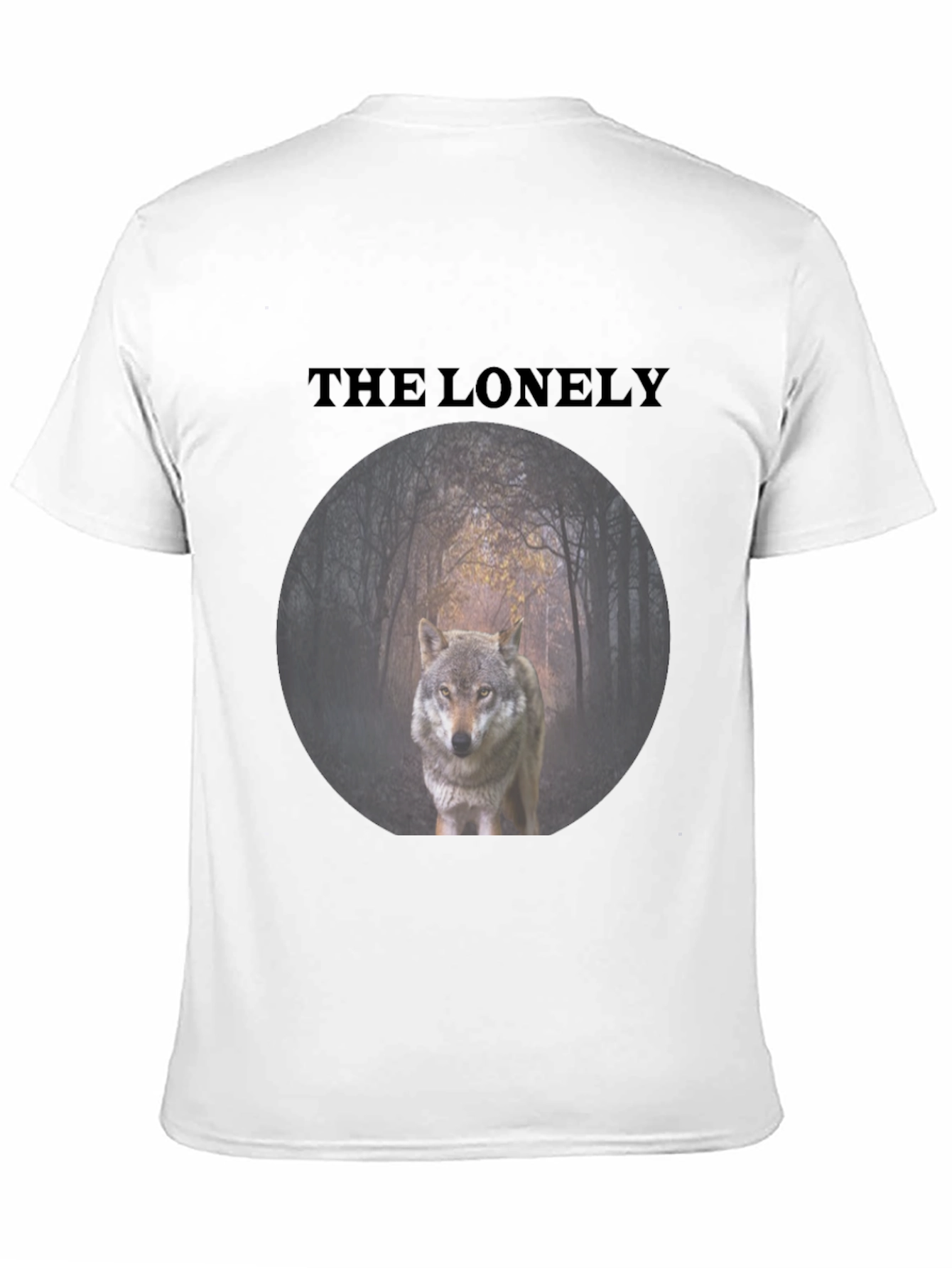 The Lonely Wolf Graphic Tee - Black Unisex T-Shirt