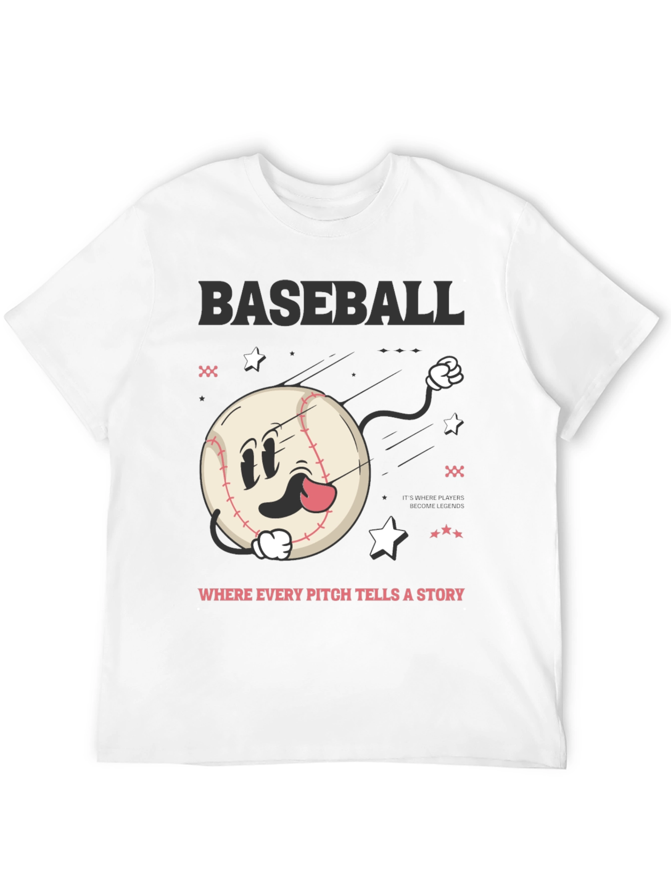 Baseball Graphic Tee - Where Every Pitch Tells A Story