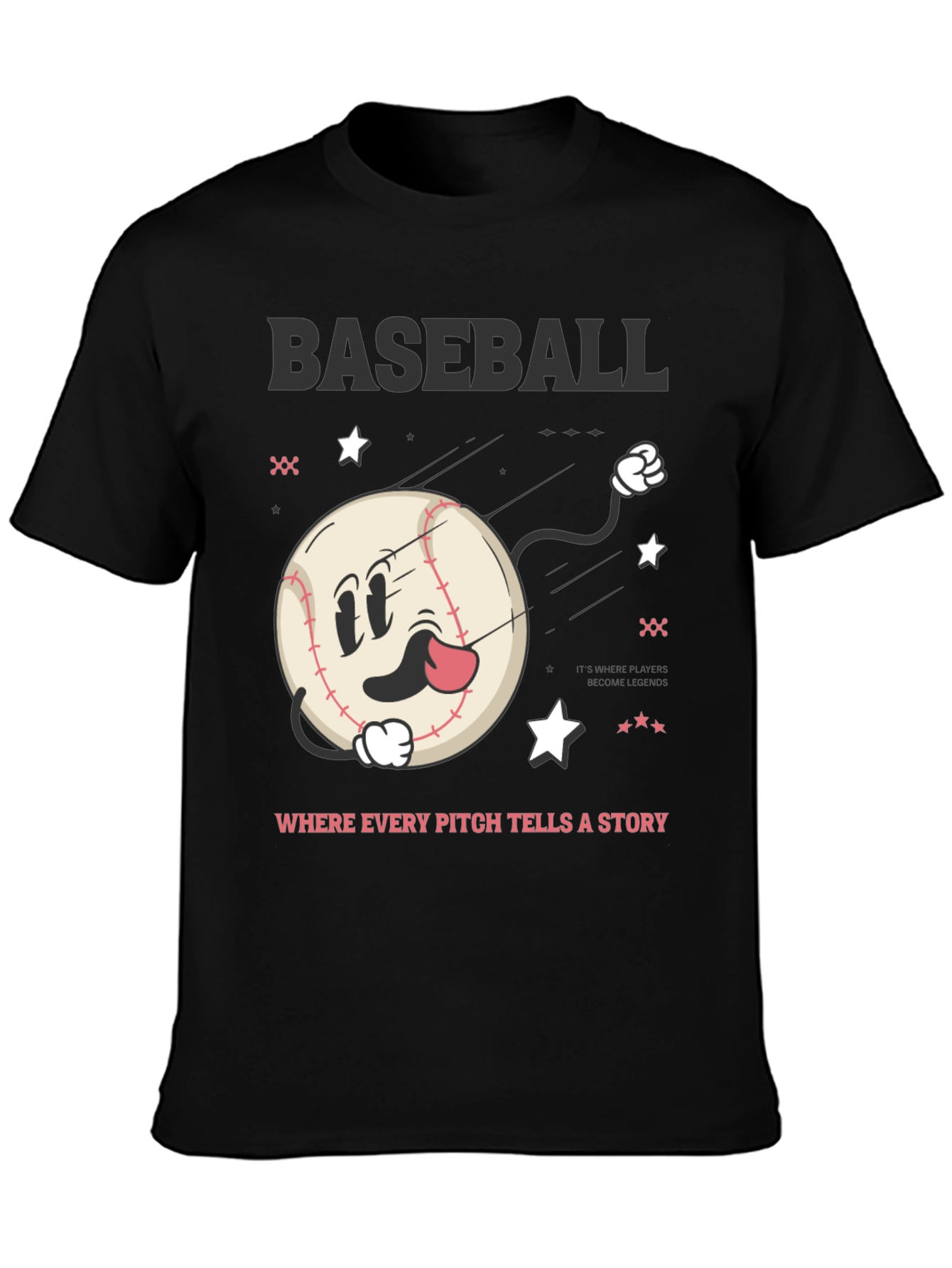 Baseball Graphic Tee - Where Every Pitch Tells A Story