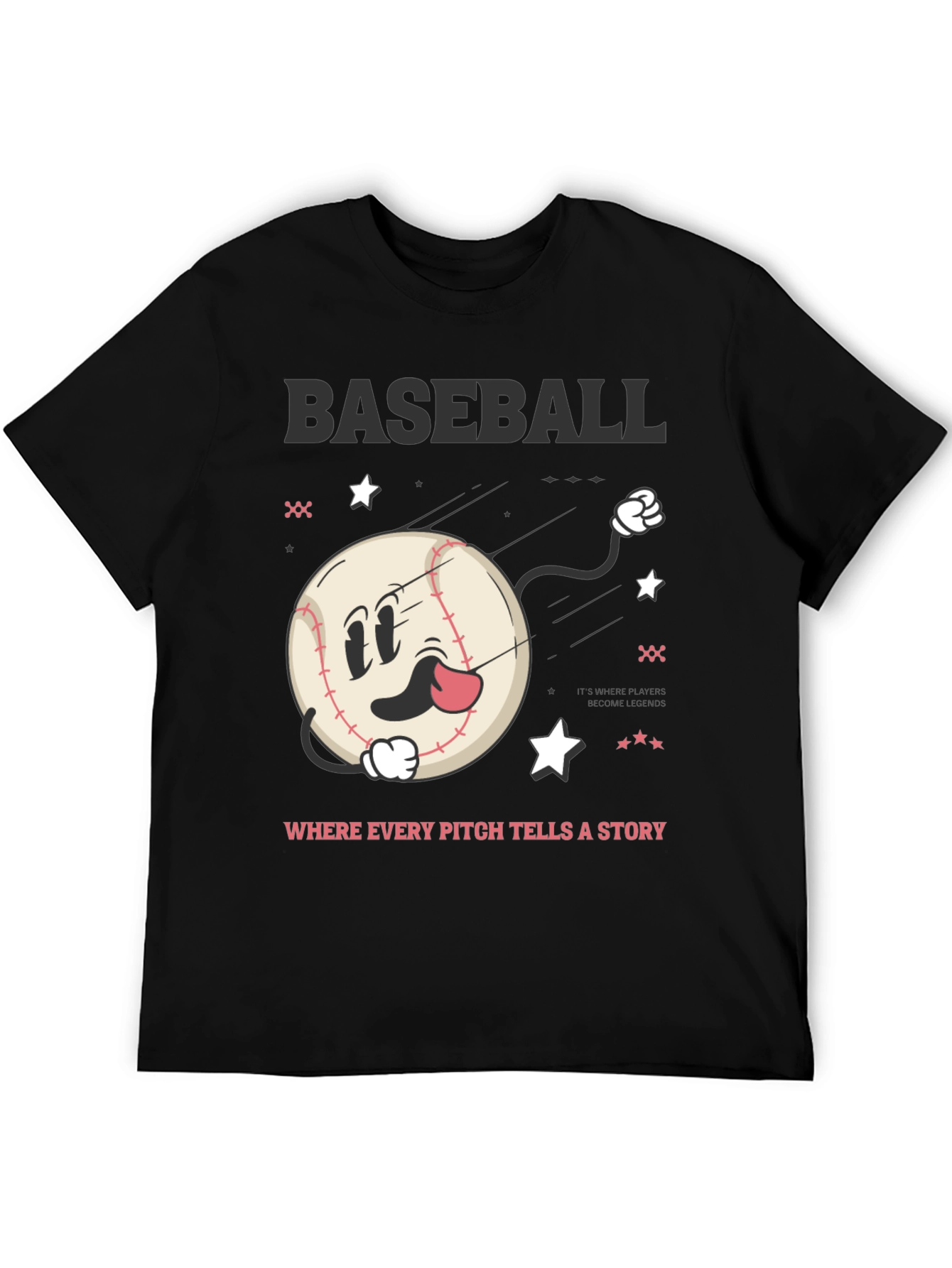 Baseball Graphic Tee - Where Every Pitch Tells A Story