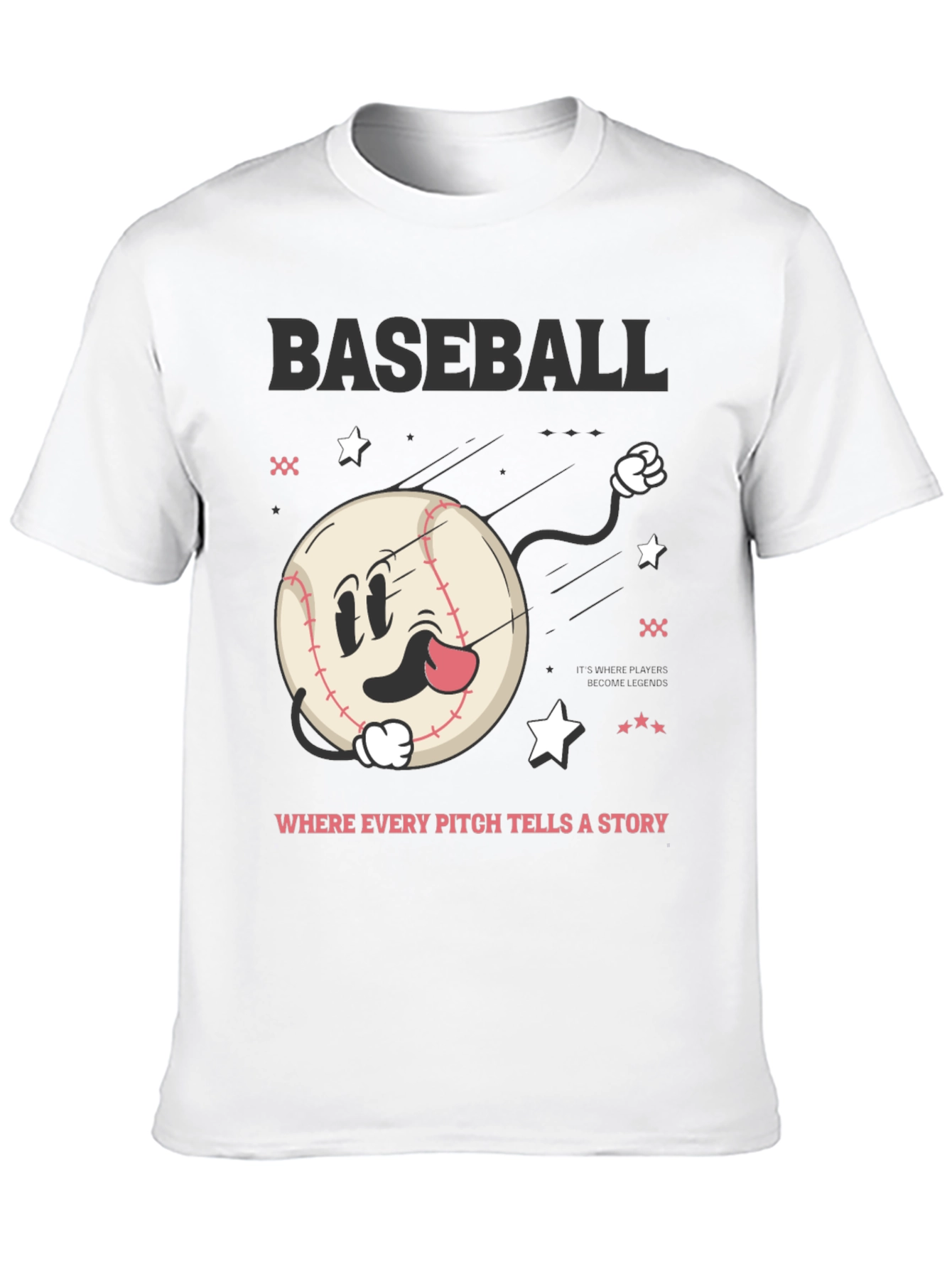 Baseball Graphic Tee - Where Every Pitch Tells A Story