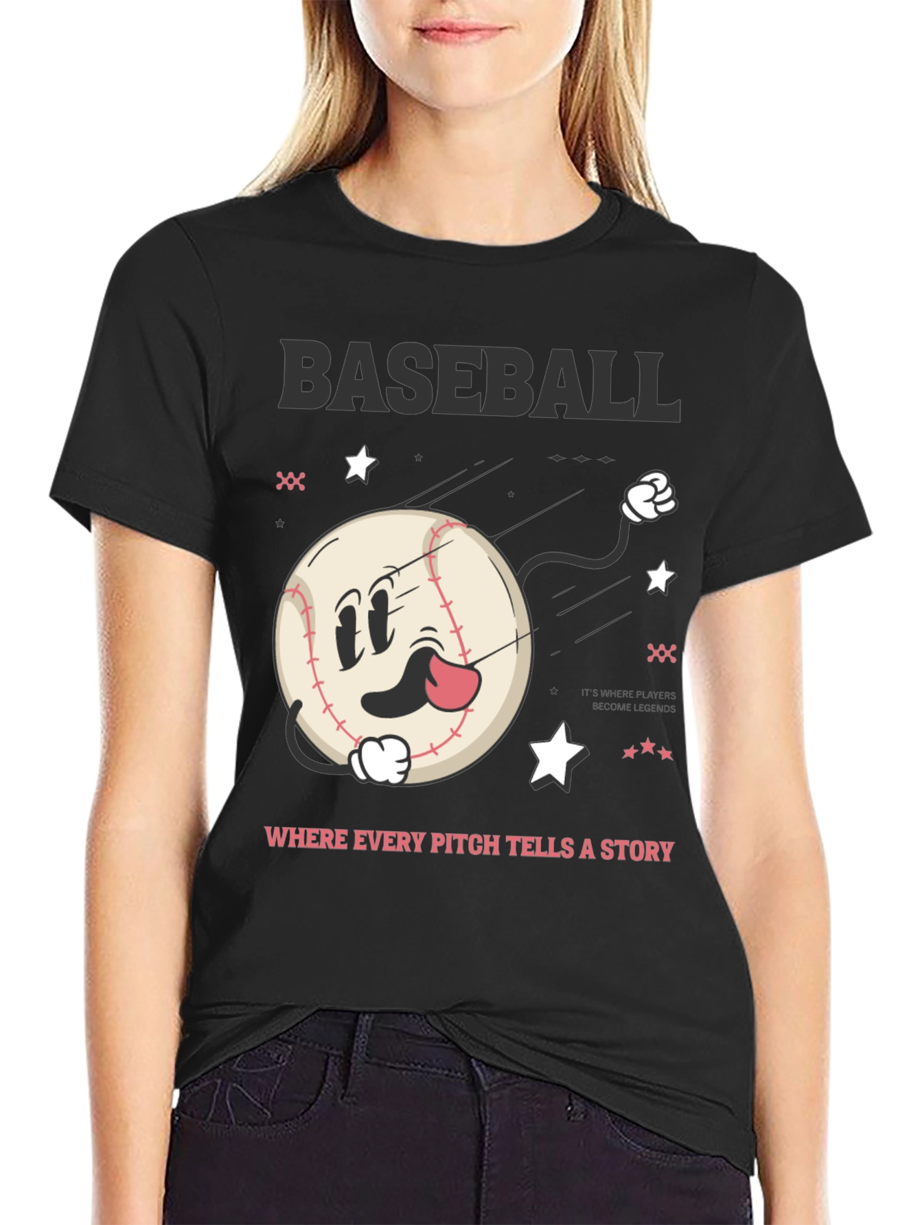Baseball Graphic Tee - Where Every Pitch Tells A Story