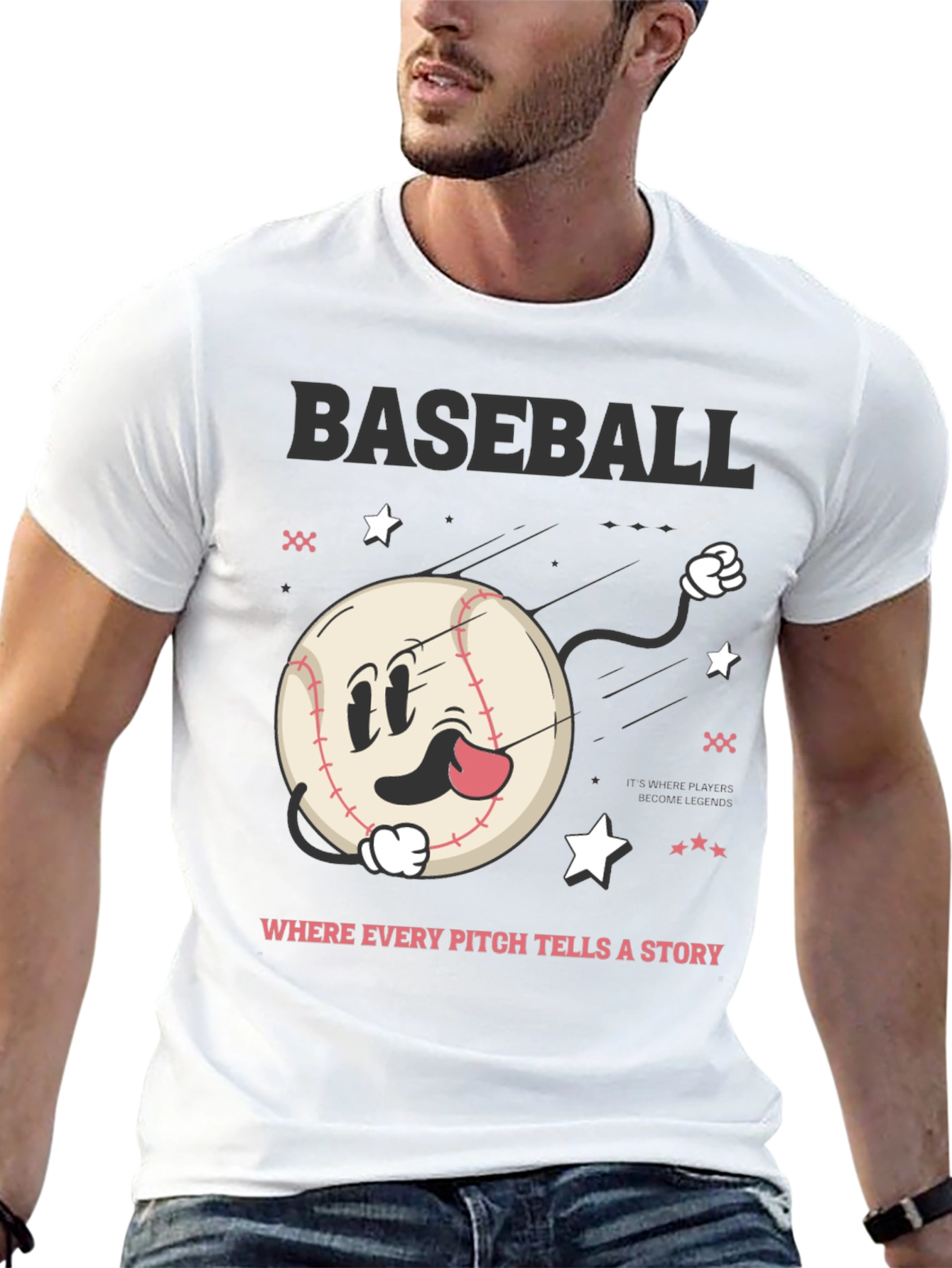 Baseball Graphic Tee - Where Every Pitch Tells A Story