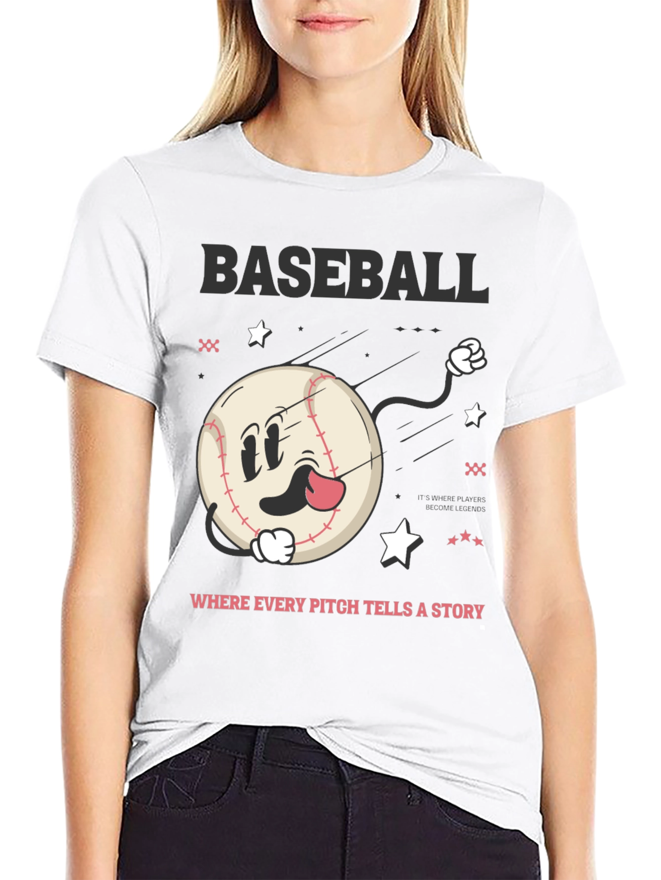 Baseball Graphic Tee - Where Every Pitch Tells A Story