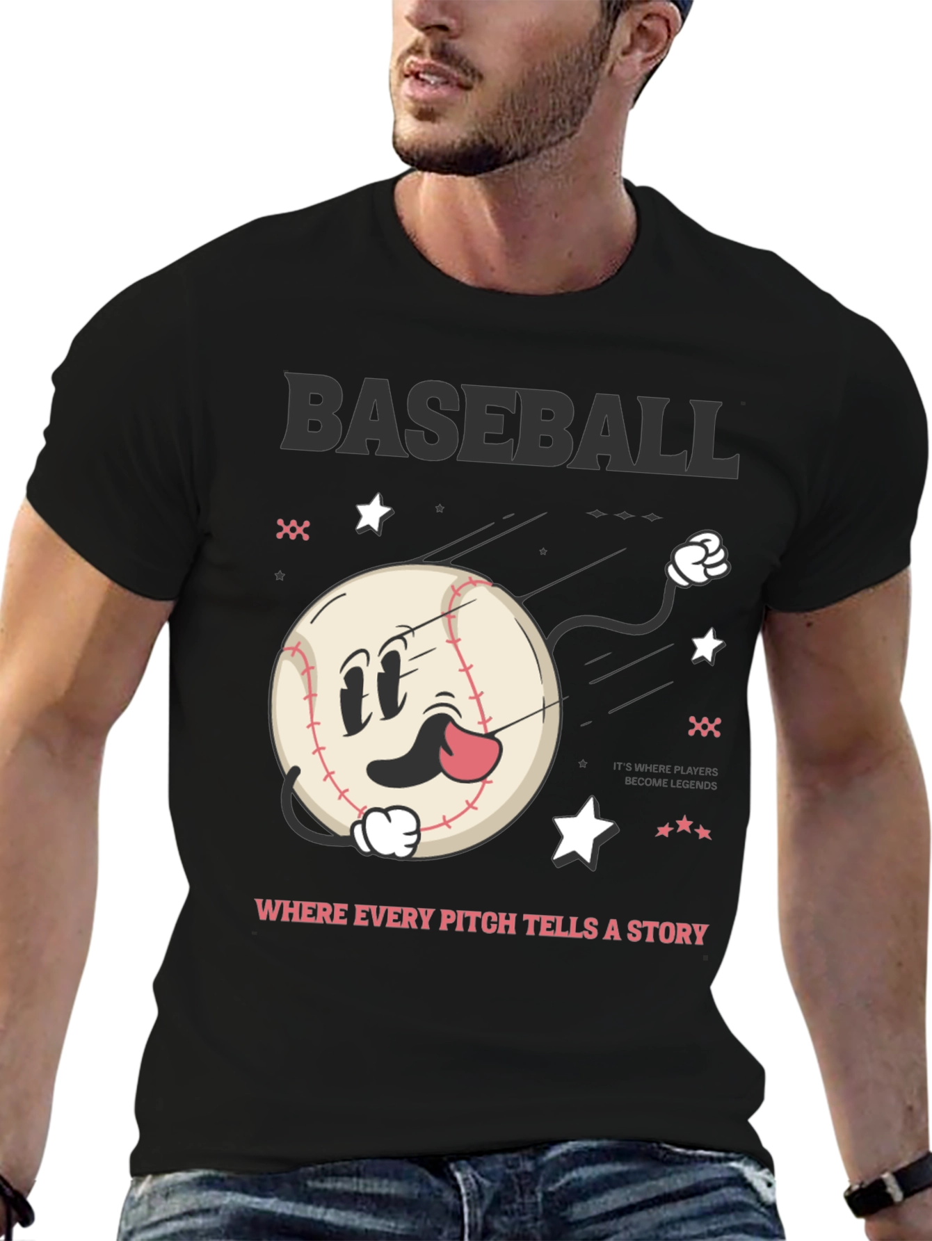 Baseball Graphic Tee - Where Every Pitch Tells A Story