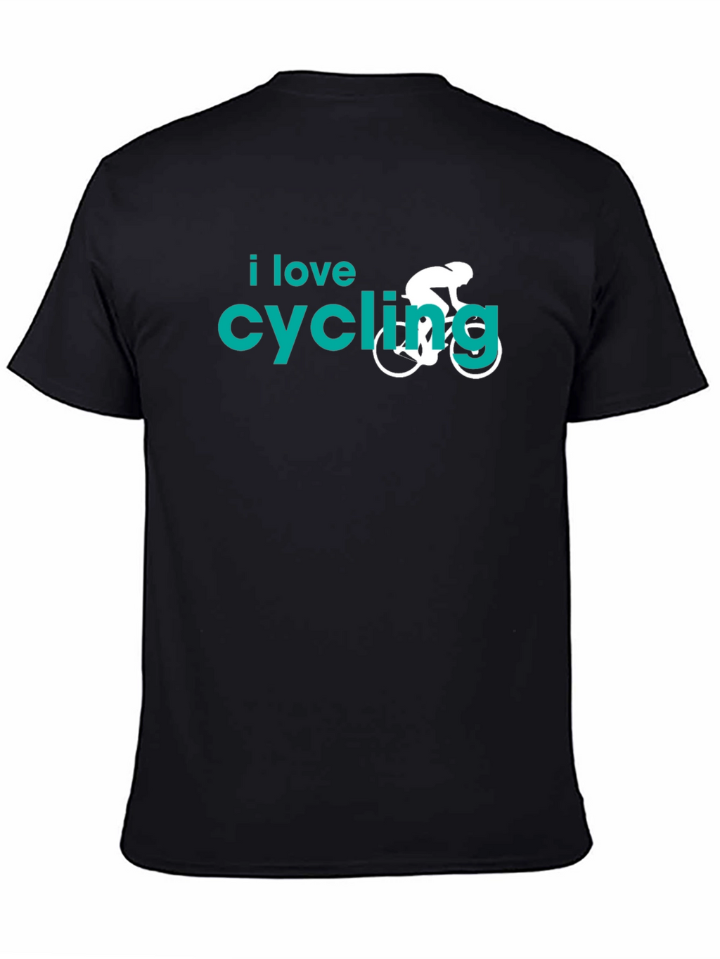 I Love Cycling Graphic T-Shirt - Black