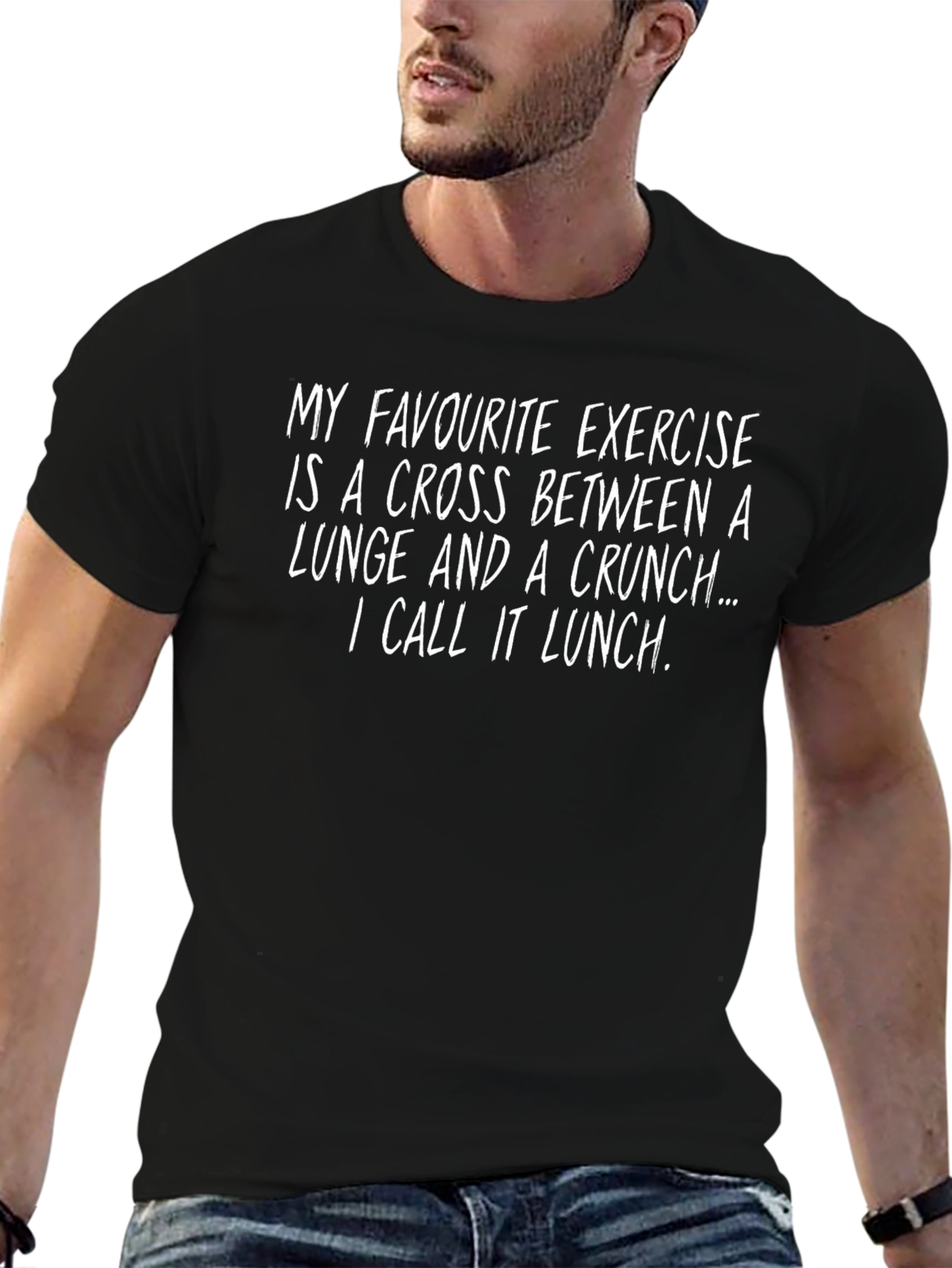 Funny Workout T-Shirt - My Favourite Exercise is Lunch