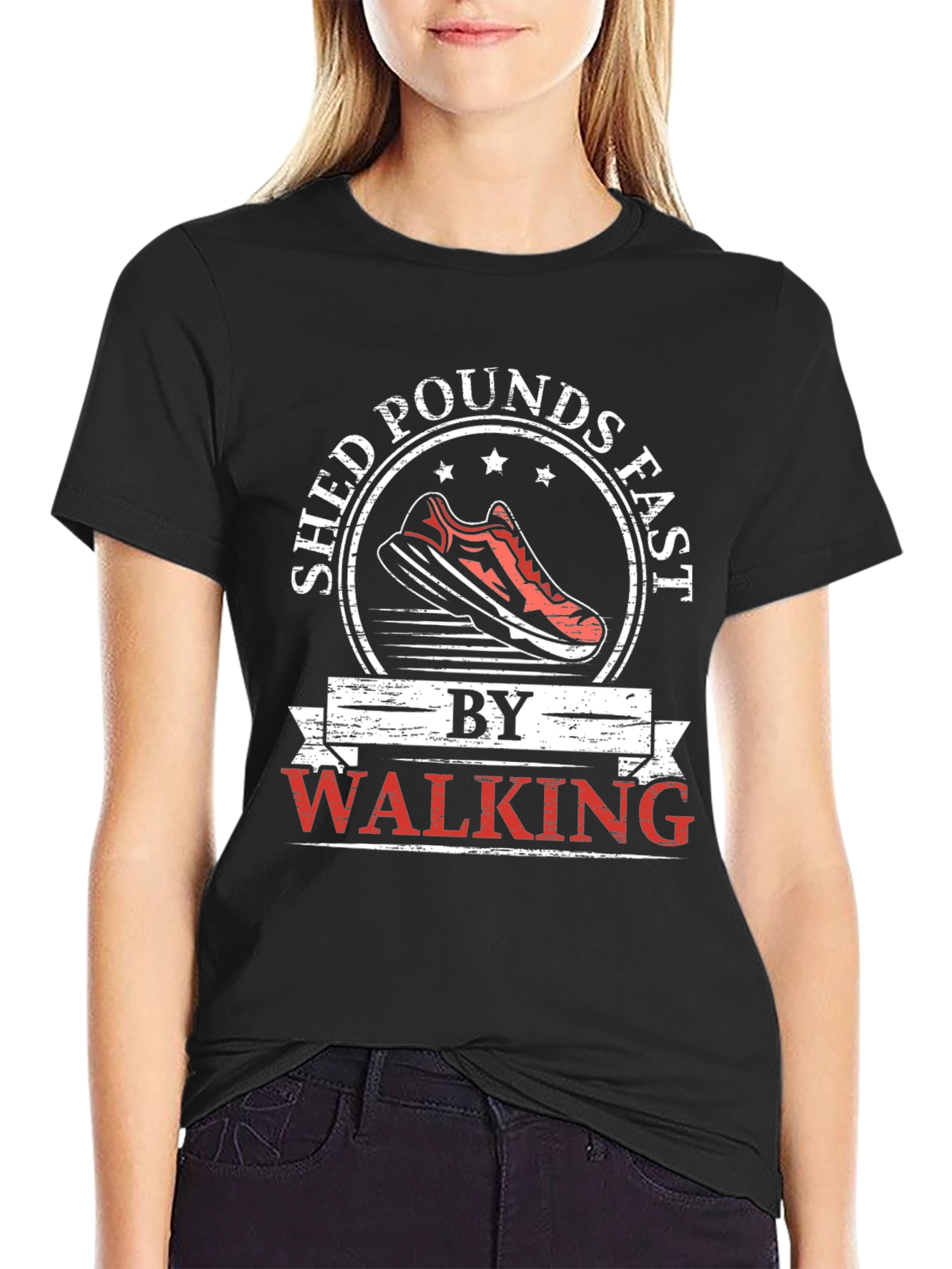 Shed Pounds Fast Walking Graphic T-Shirt