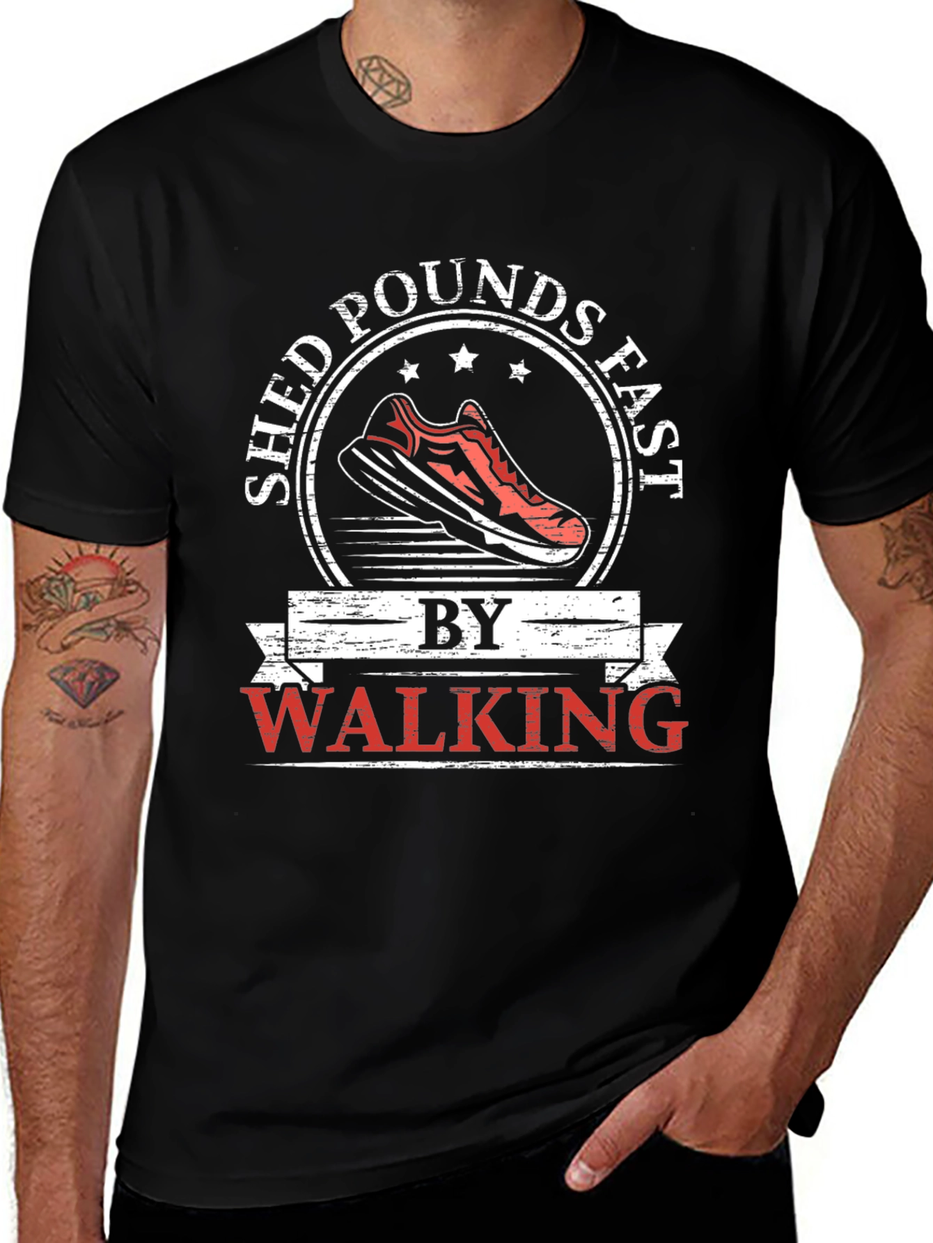 Shed Pounds Fast Walking Graphic T-Shirt