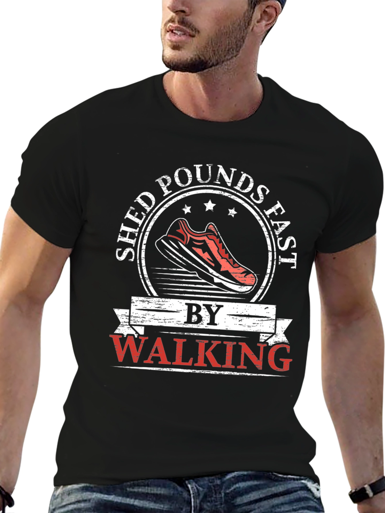 Shed Pounds Fast Walking Graphic T-Shirt