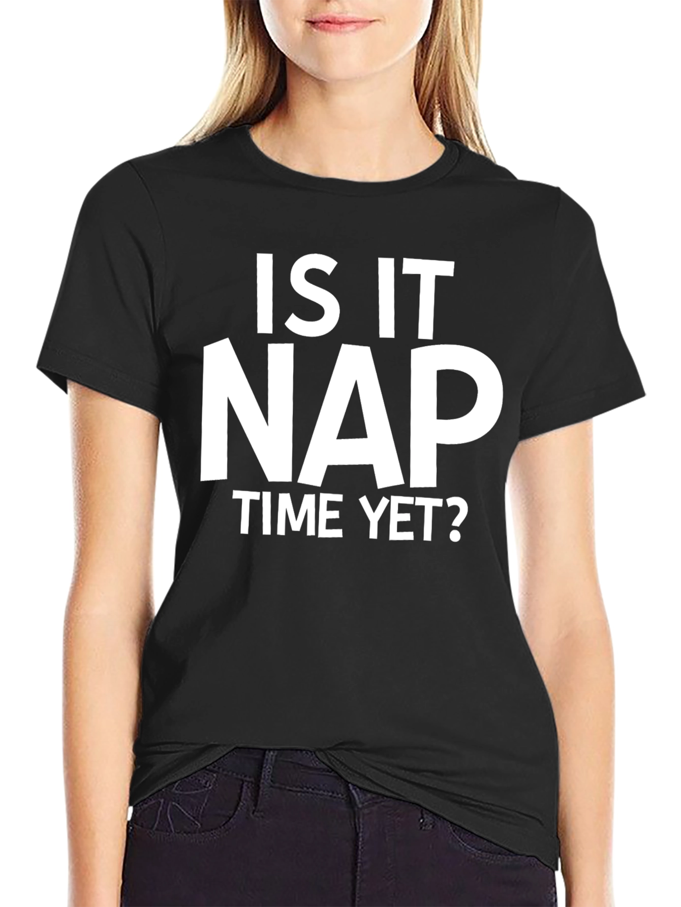 Is It Nap Time Yet? Black Graphic Tee