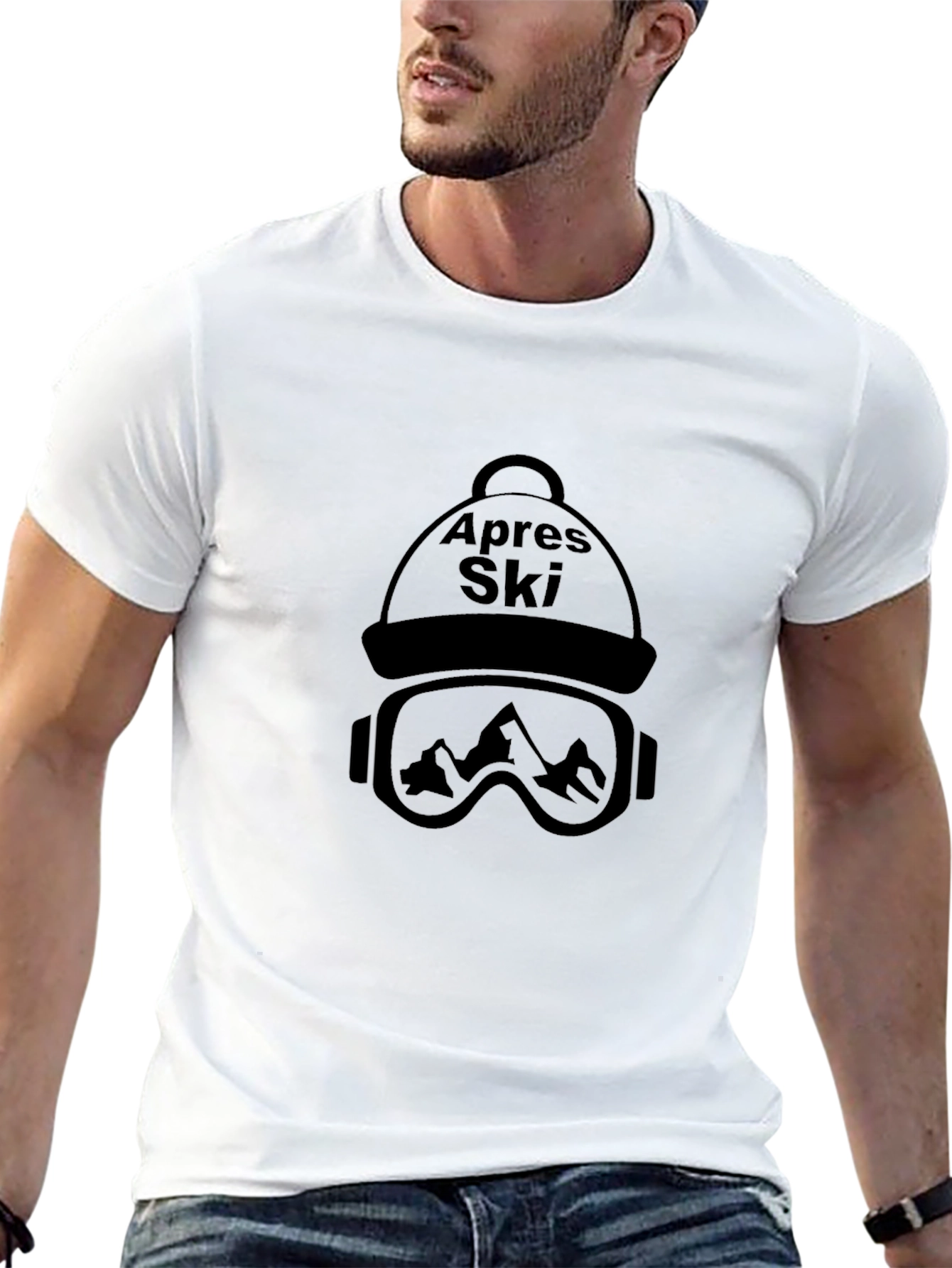 Apres Ski T-Shirt - Skiing Mountain Graphic Tee