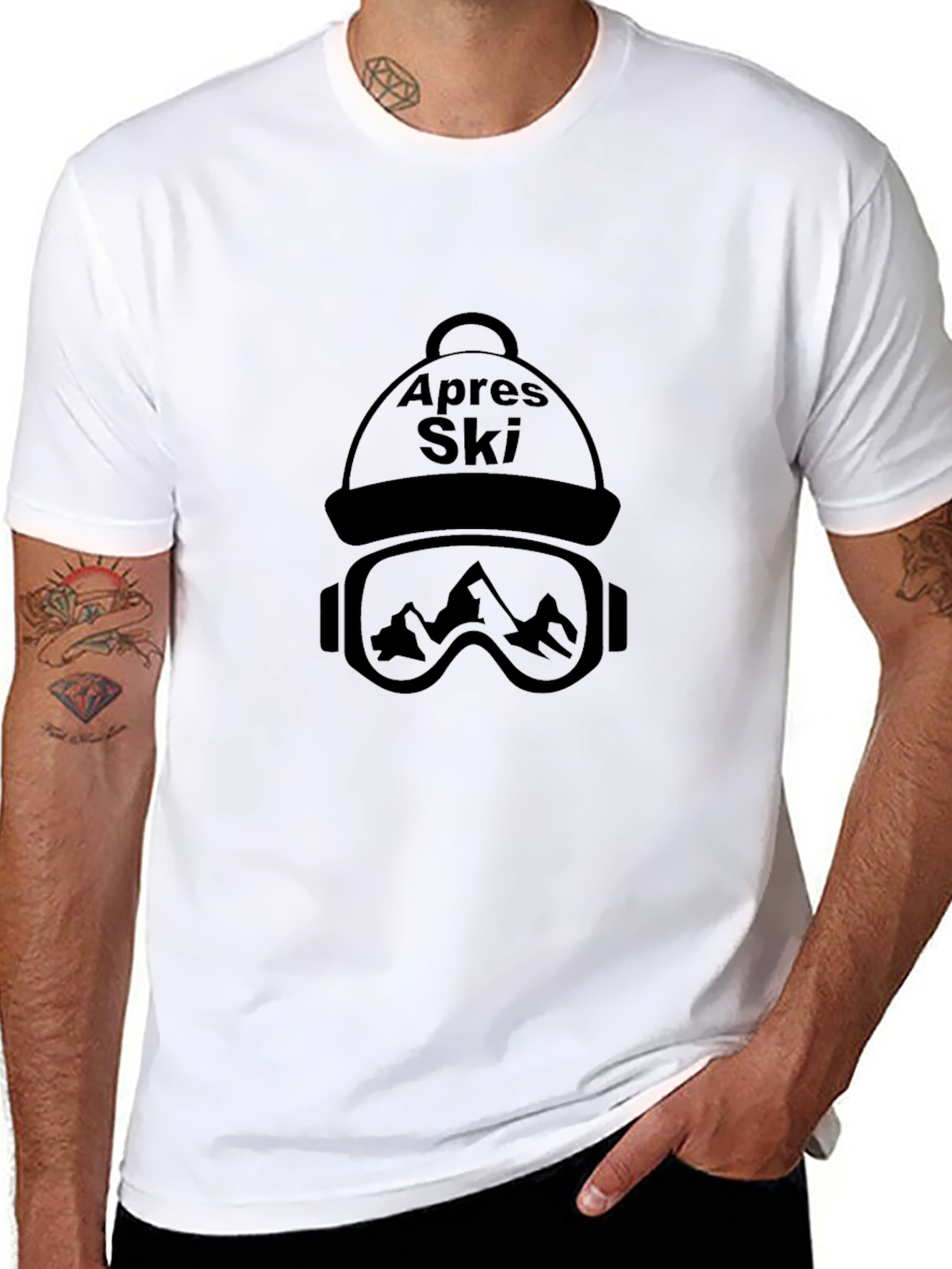 Apres Ski T-Shirt - Skiing Mountain Graphic Tee