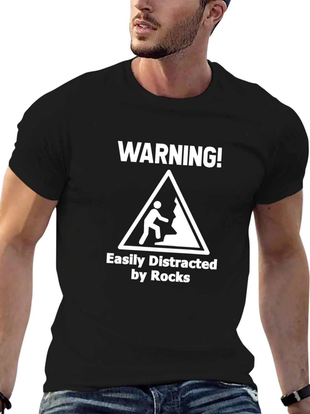Warning: Easily Distracted by Rocks T-Shirt