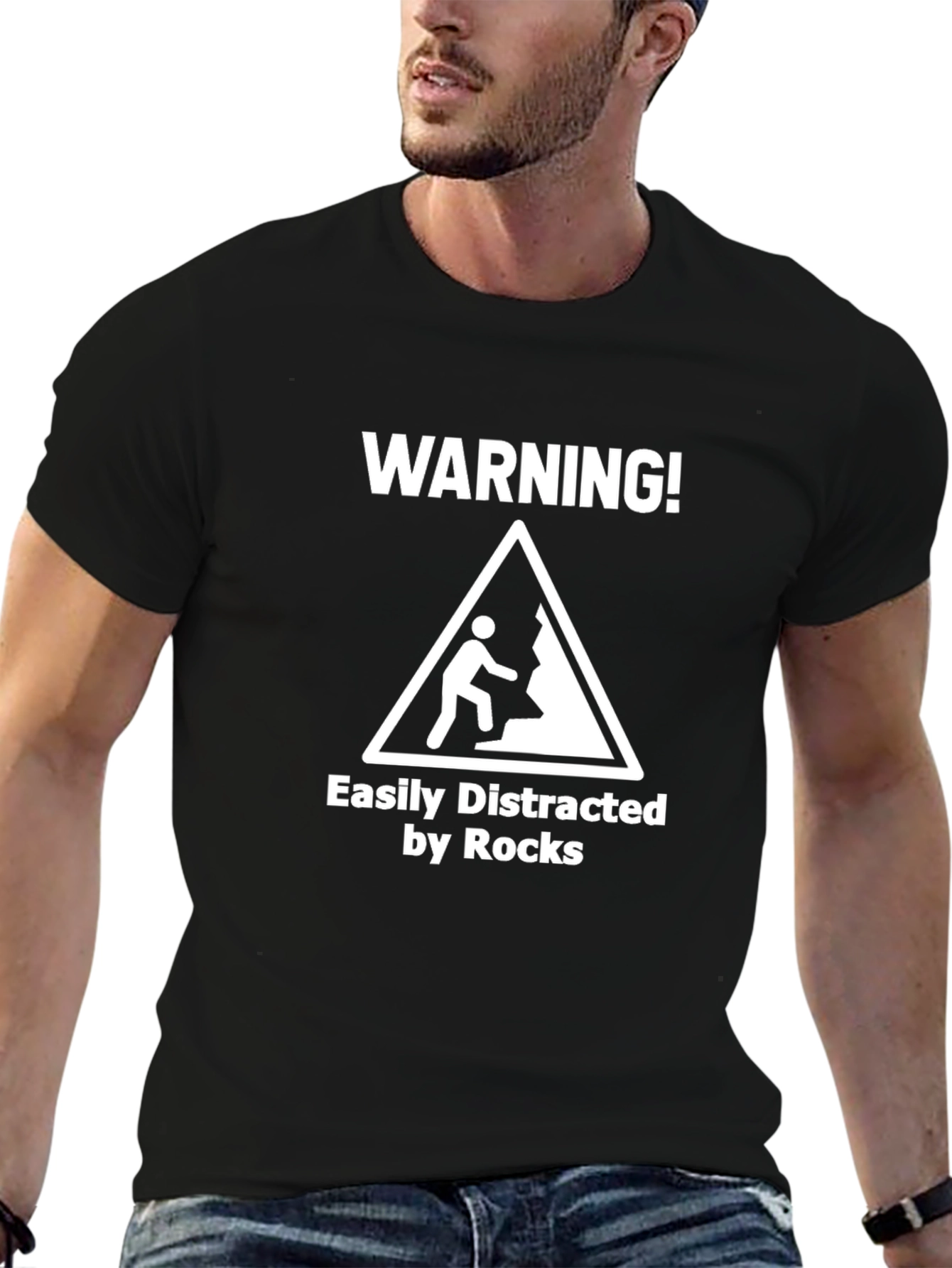 Warning: Easily Distracted by Rocks T-Shirt