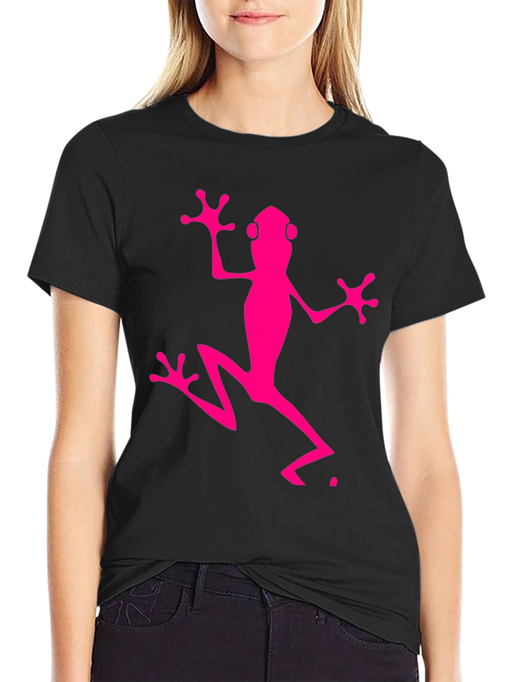 Pink Frog Graphic Tee - Mens Black T-Shirt