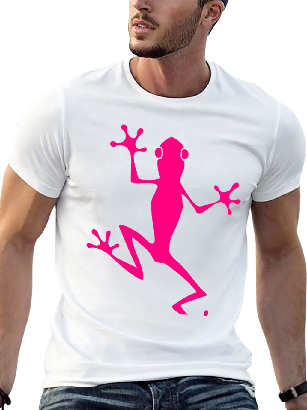 Pink Frog Graphic Tee - Mens Black T-Shirt