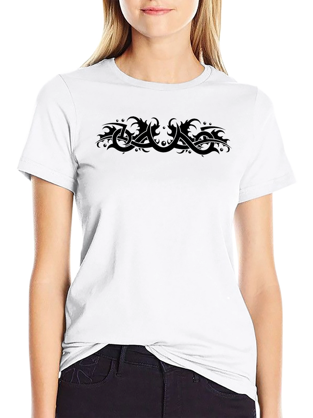 Tribal Graphic Black T-Shirt - Unique Design