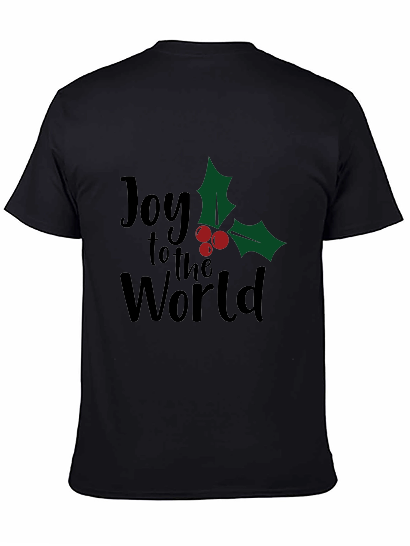 Joy to the World Christmas Graphic Tee - Black
