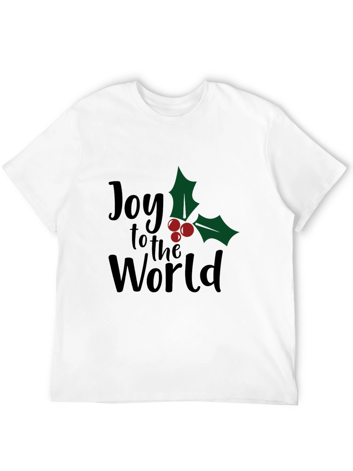 Joy to the World Christmas Graphic Tee - Black
