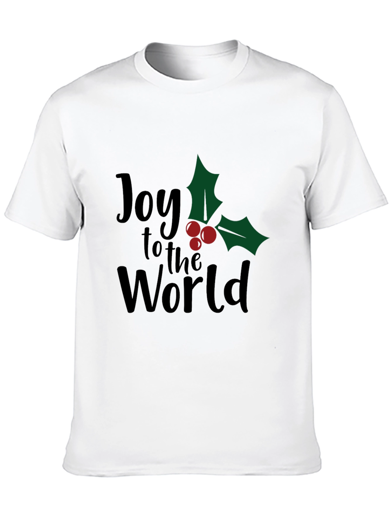 Joy to the World Christmas Graphic Tee - Black