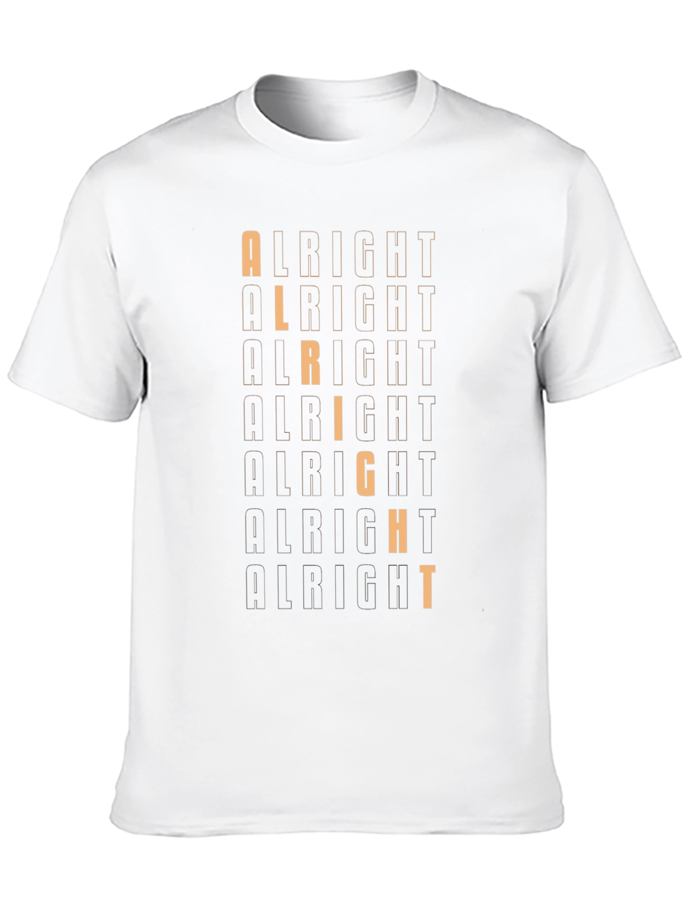 Alright Graphic Print Crew Neck T-Shirt - Trendy Style