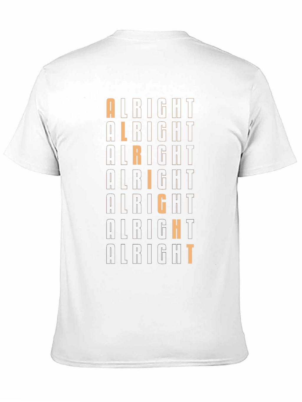 Alright Graphic Print Crew Neck T-Shirt - Trendy Style