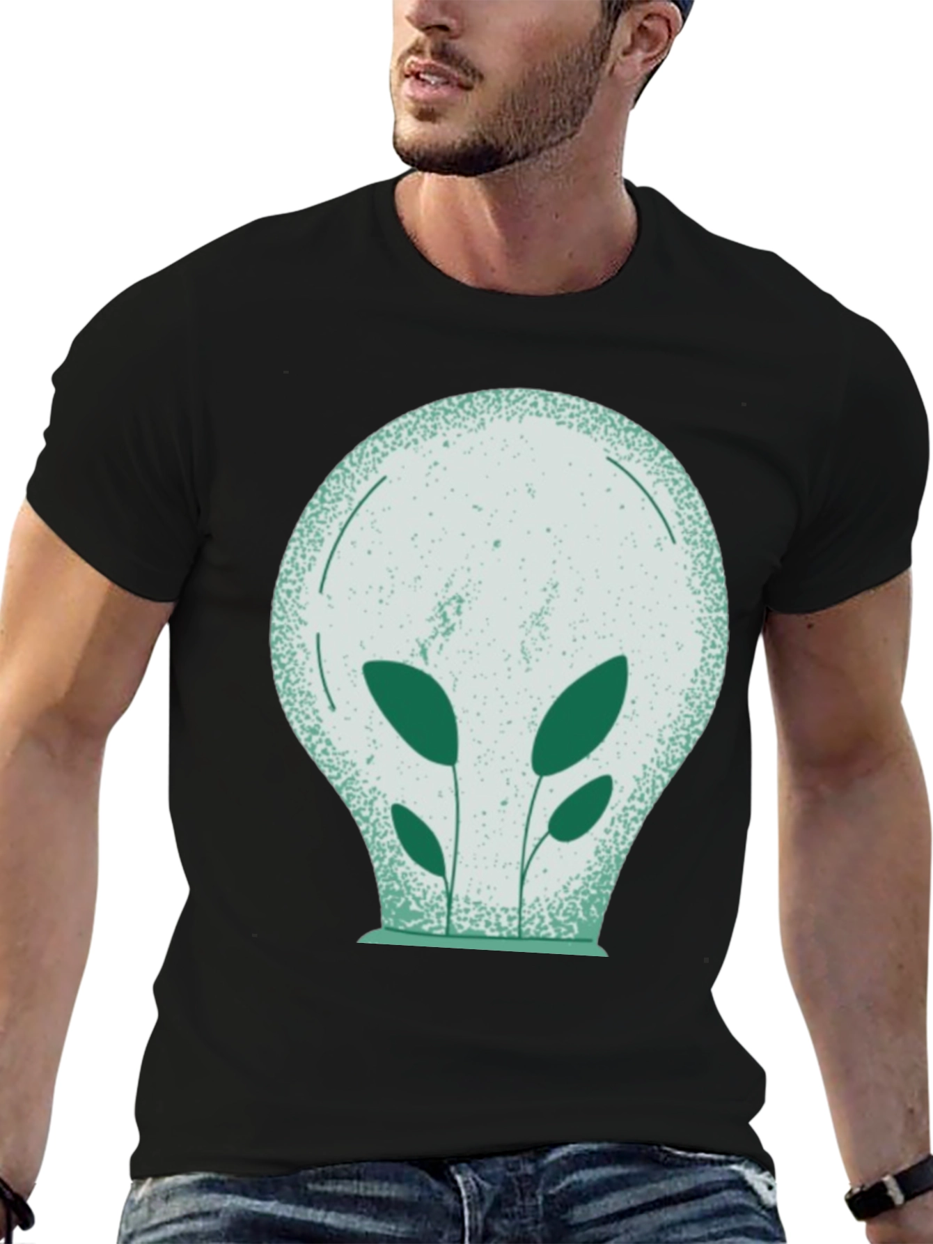Eco-Friendly Plant Bulb Graphic Tee