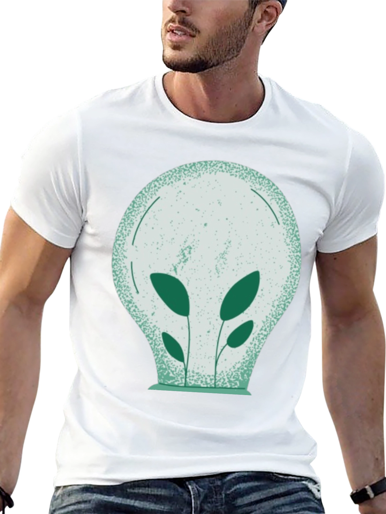 Eco-Friendly Plant Bulb Graphic Tee