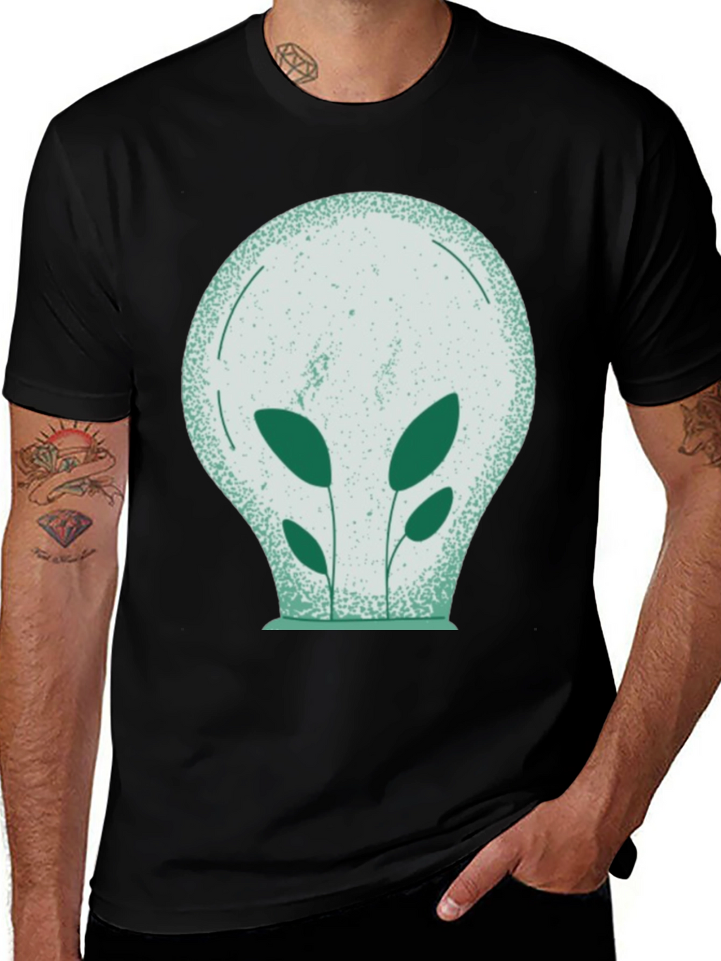 Eco-Friendly Plant Bulb Graphic Tee
