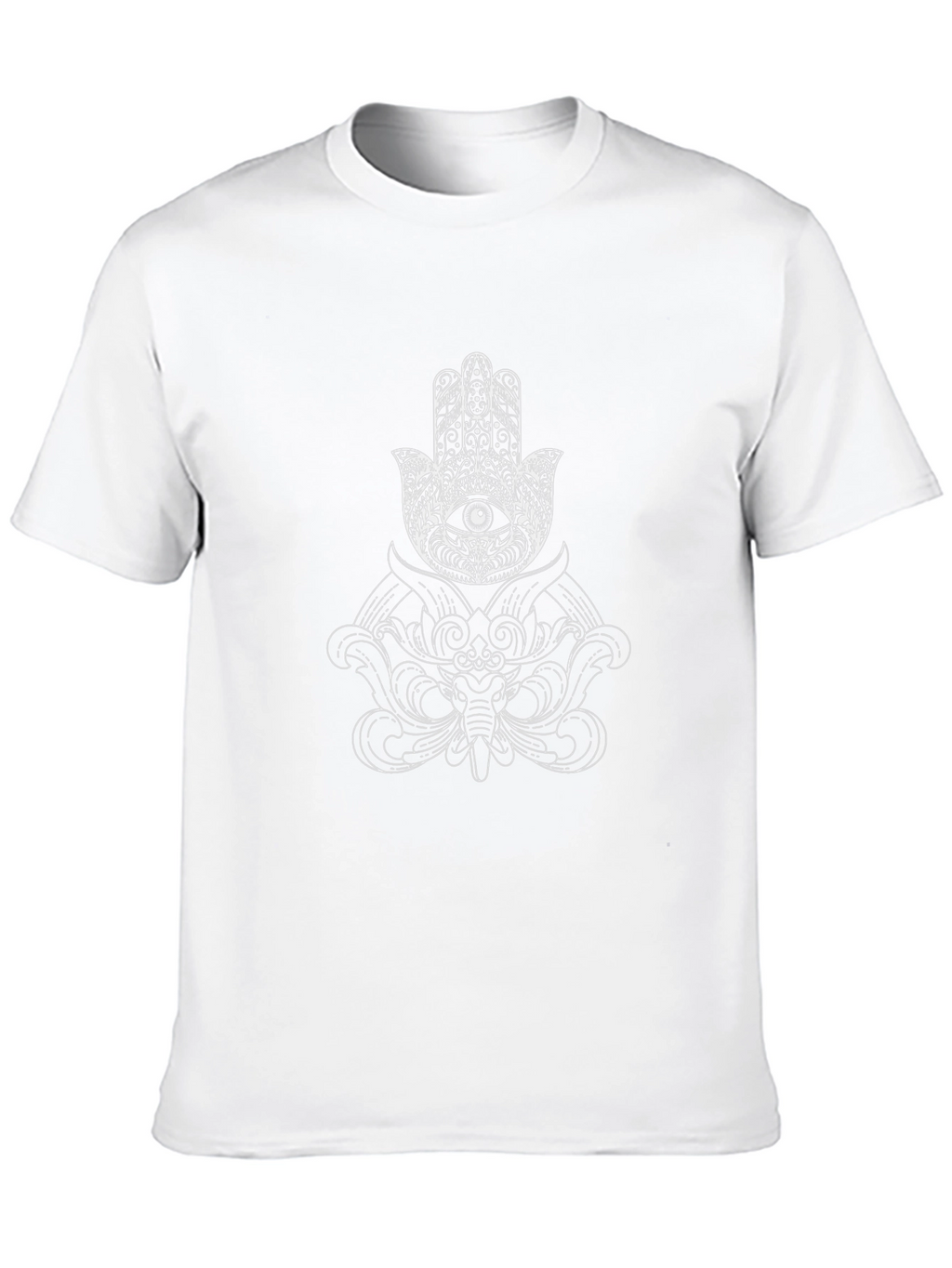 Hamsa Hand Graphic Print Crew Neck T-Shirt
