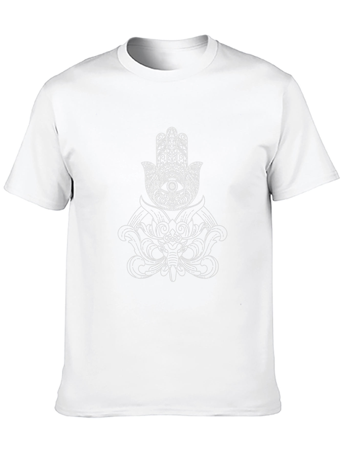 Hamsa Hand Graphic Print Crew Neck T-Shirt