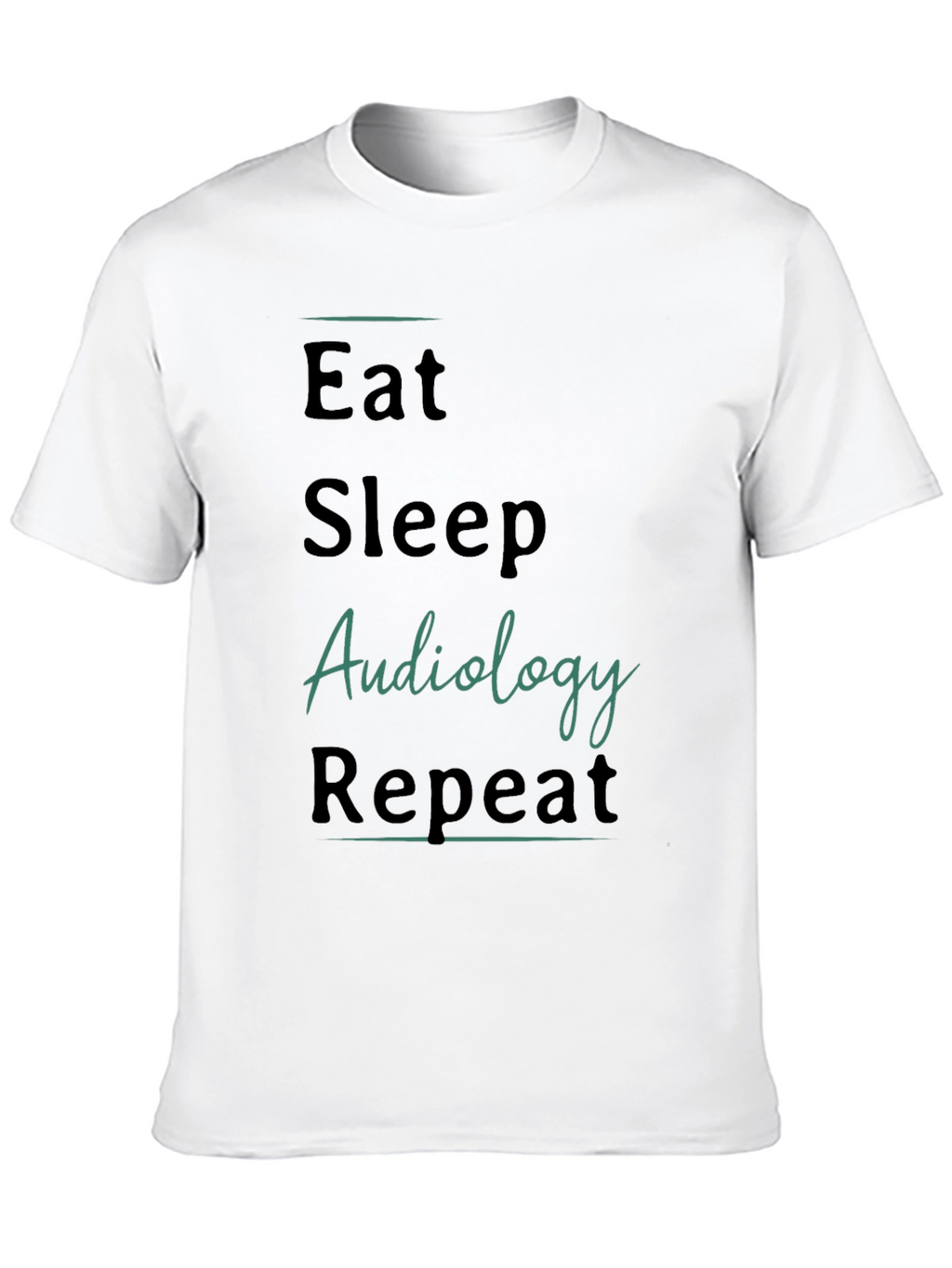 Eat Sleep Audiology Repeat Black T-Shirt