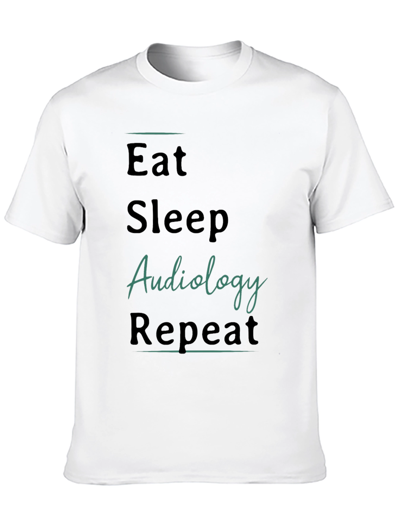 Eat Sleep Audiology Repeat Black T-Shirt