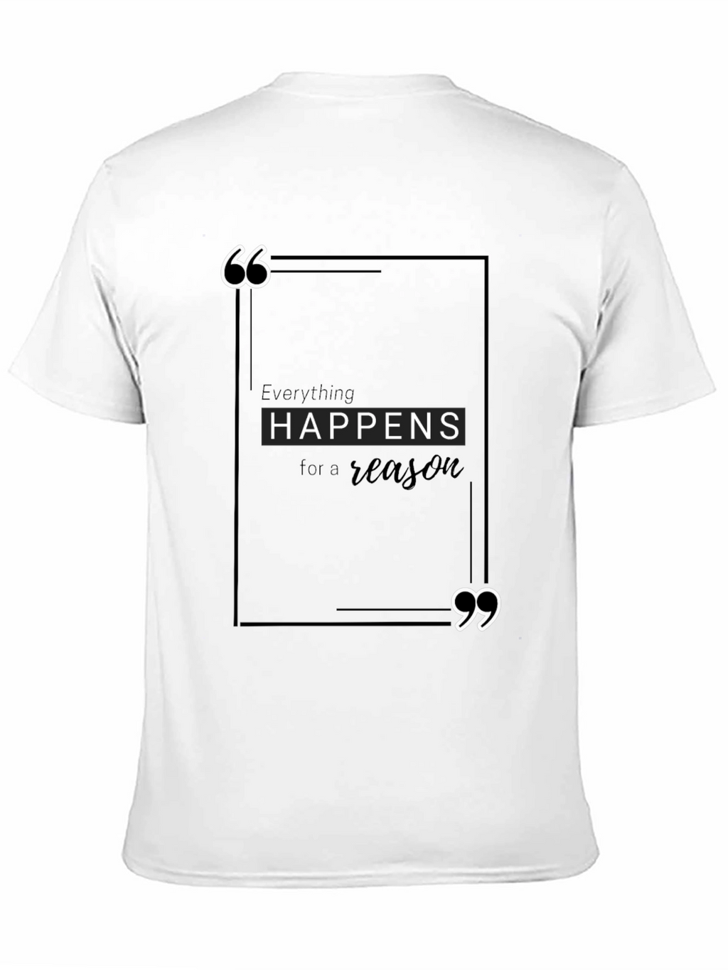 Inspirational Quote Black Tee