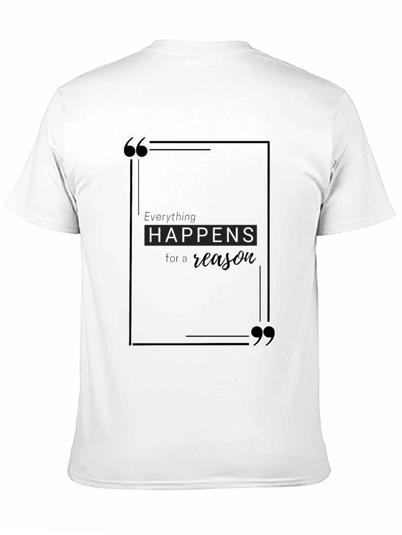 Inspirational Quote Black Tee