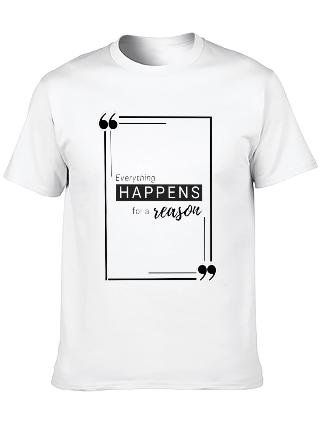 Inspirational Quote Black Tee