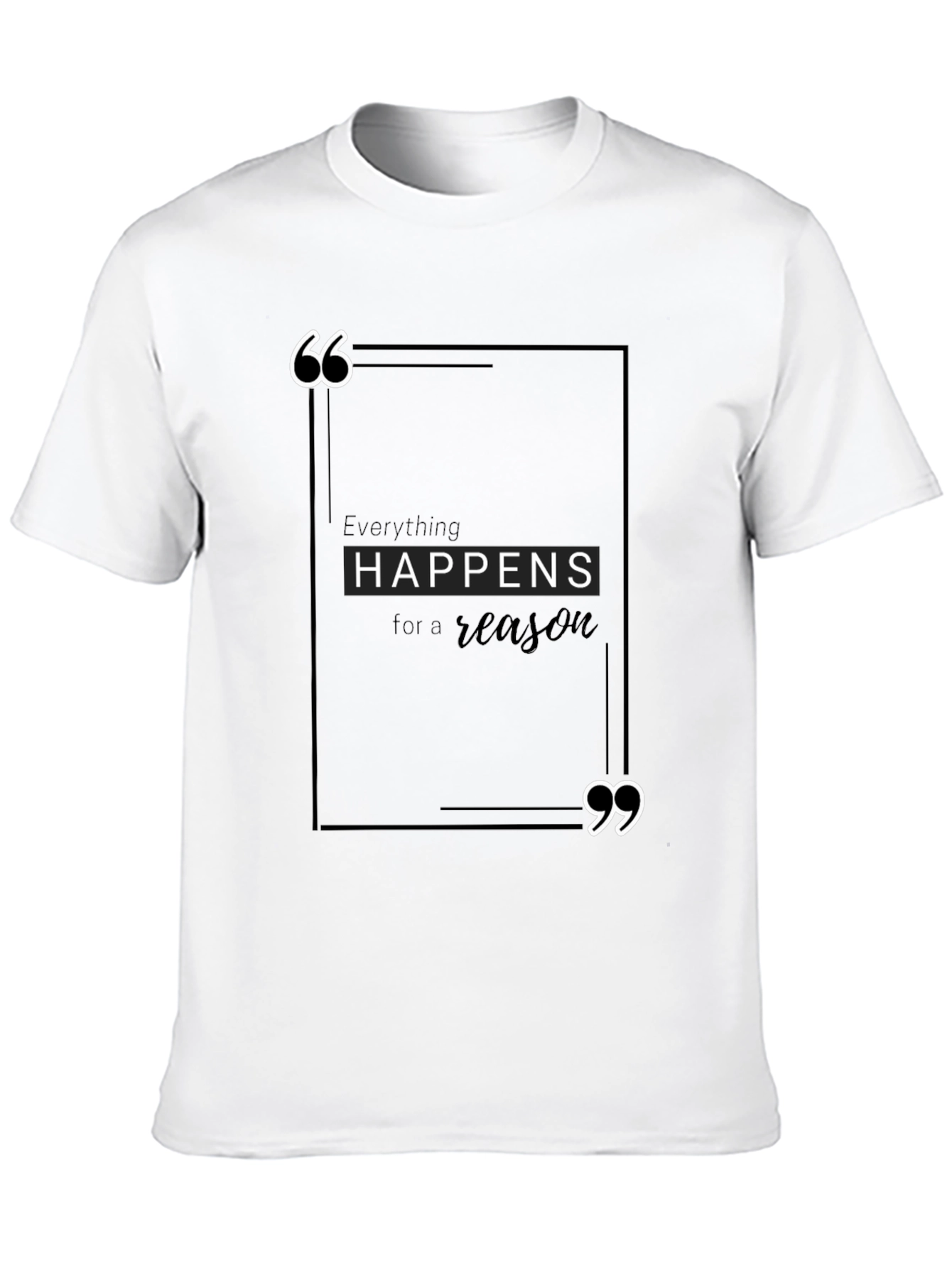 Inspirational Quote Black Tee