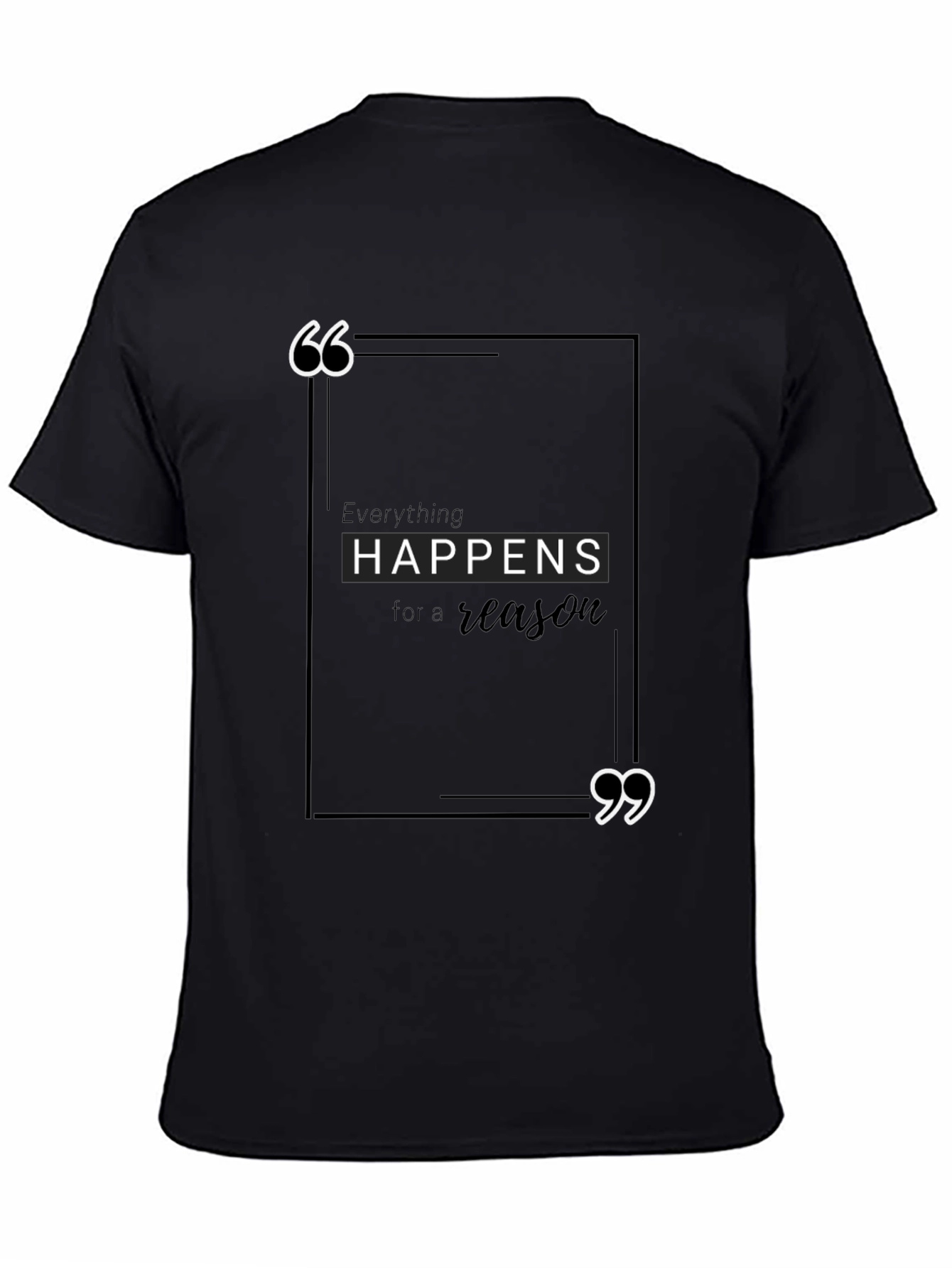 Inspirational Quote Black Tee
