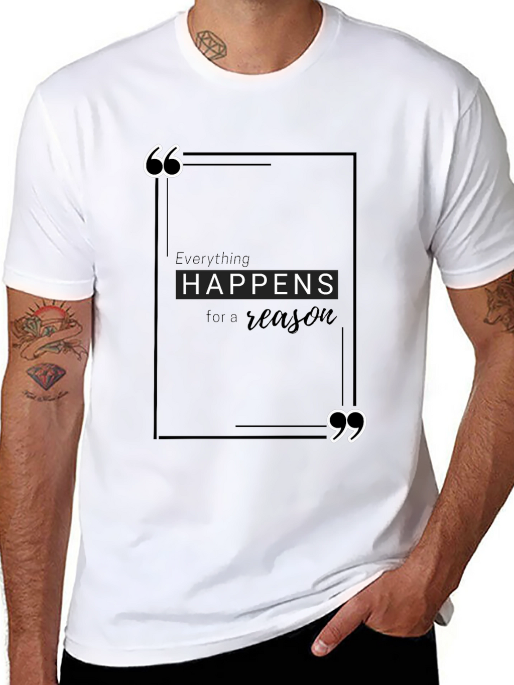 Inspirational Quote Black Tee