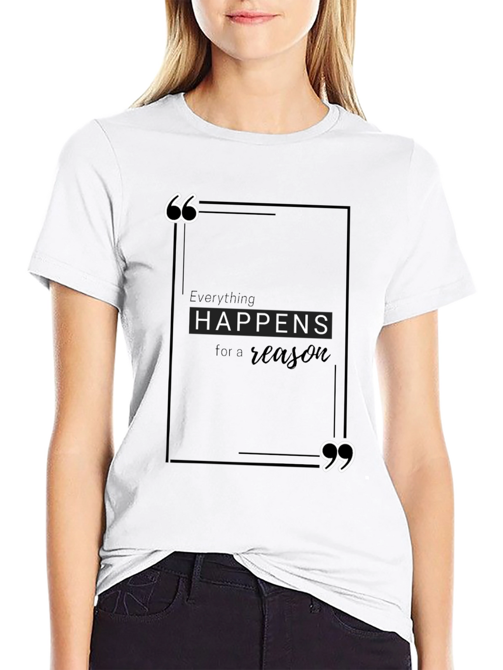 Inspirational Quote Black Tee