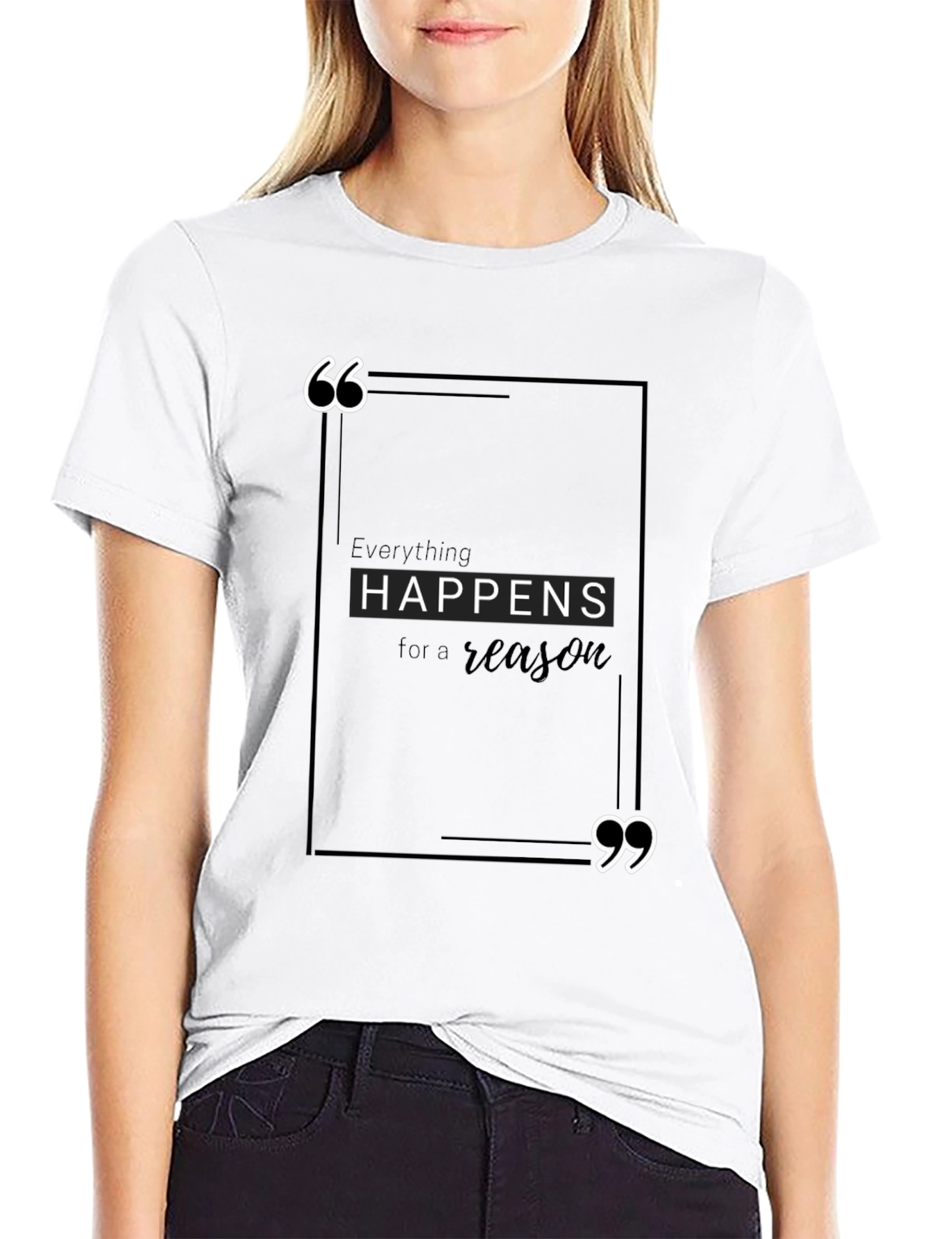 Inspirational Quote Black Tee