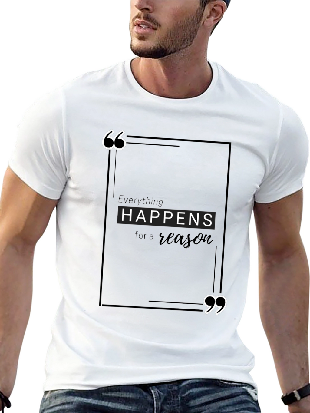 Inspirational Quote Black Tee