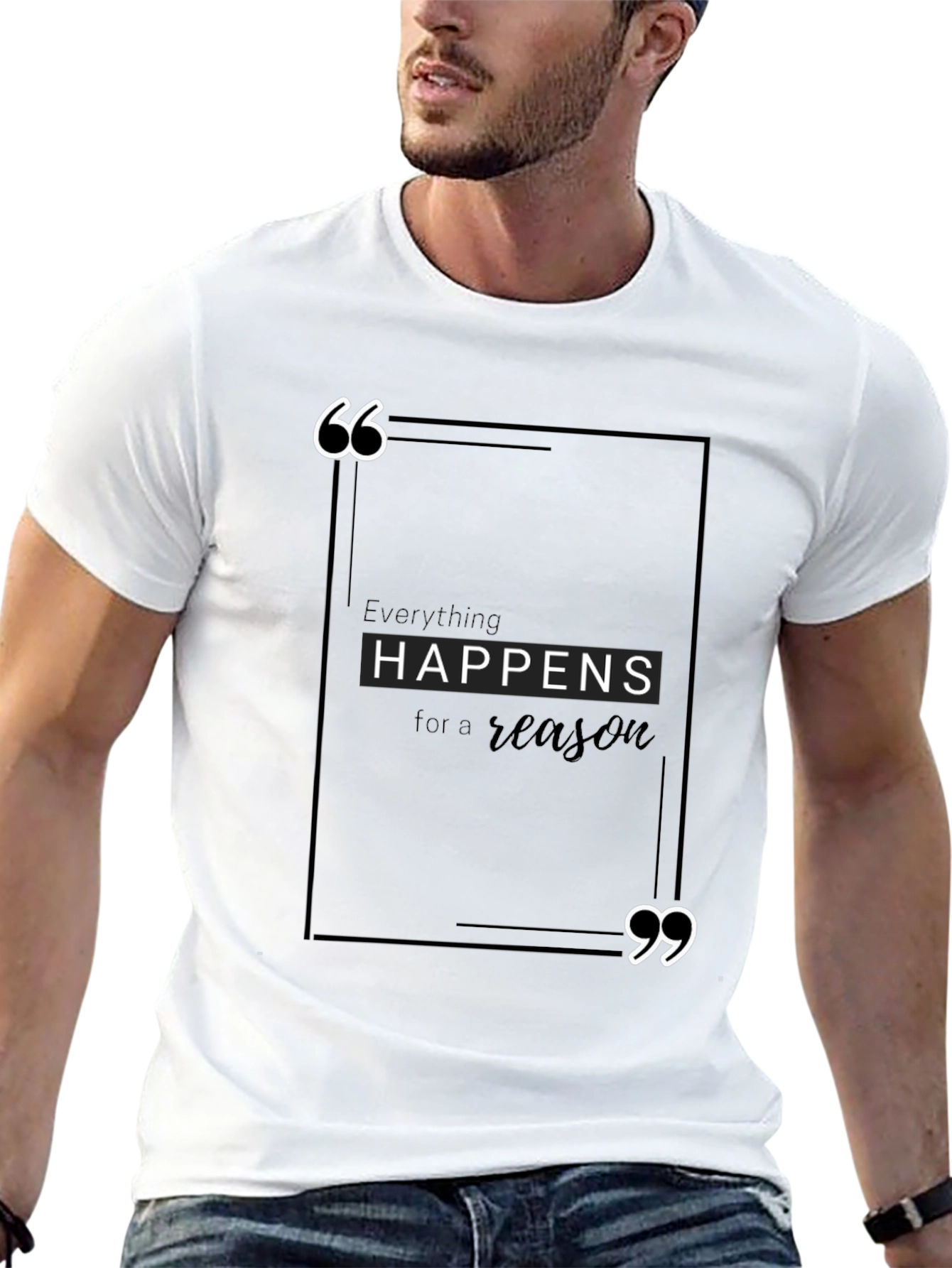 Inspirational Quote Black Tee